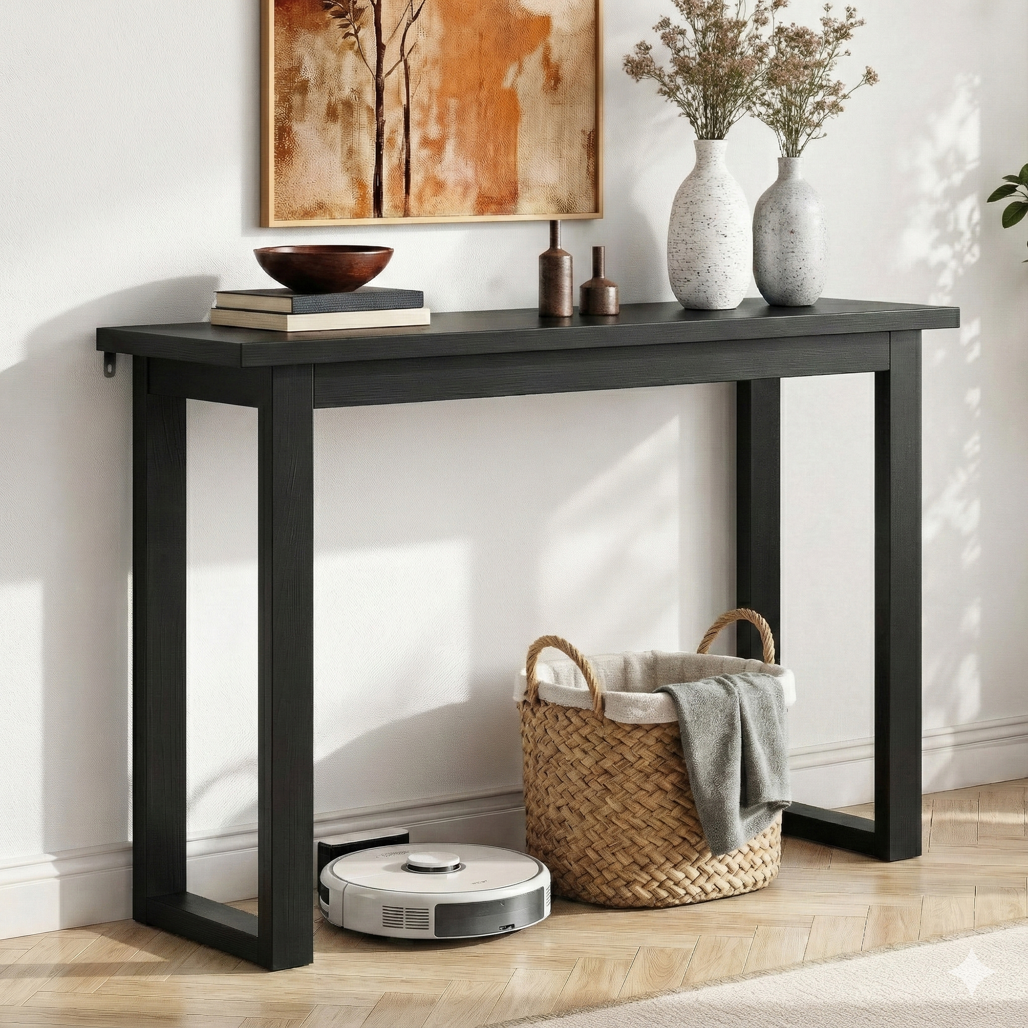 Artiss Console Table 110CM Black - Image 1