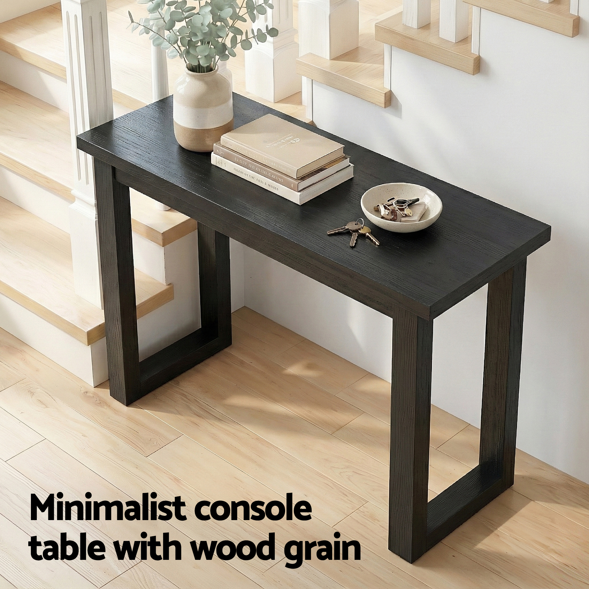 Artiss Console Table 110CM Black - Image 6