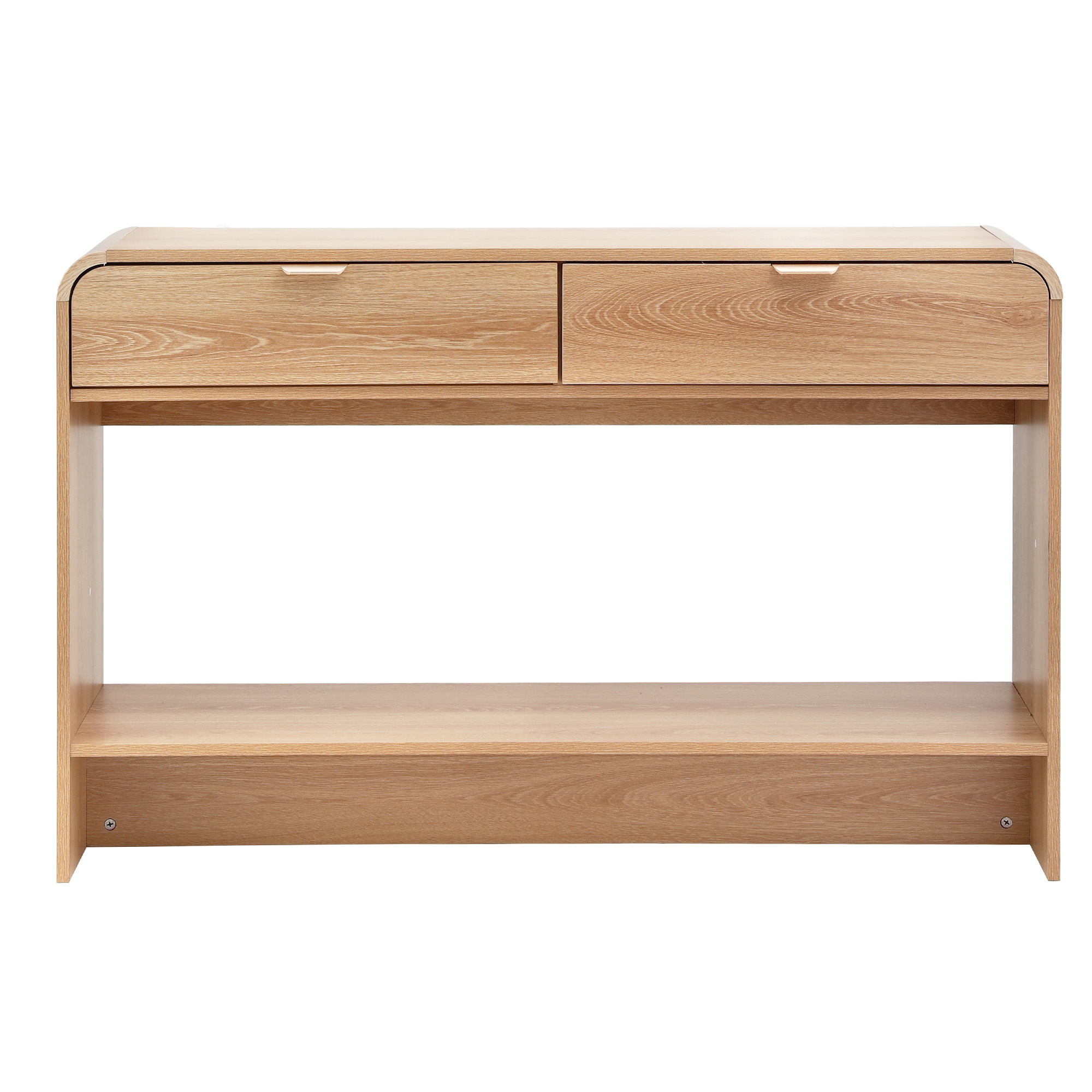 Artiss Console Table Hallway Entryway Storage Drawer Shelf Curved Edge 120CM Pine - Image 4
