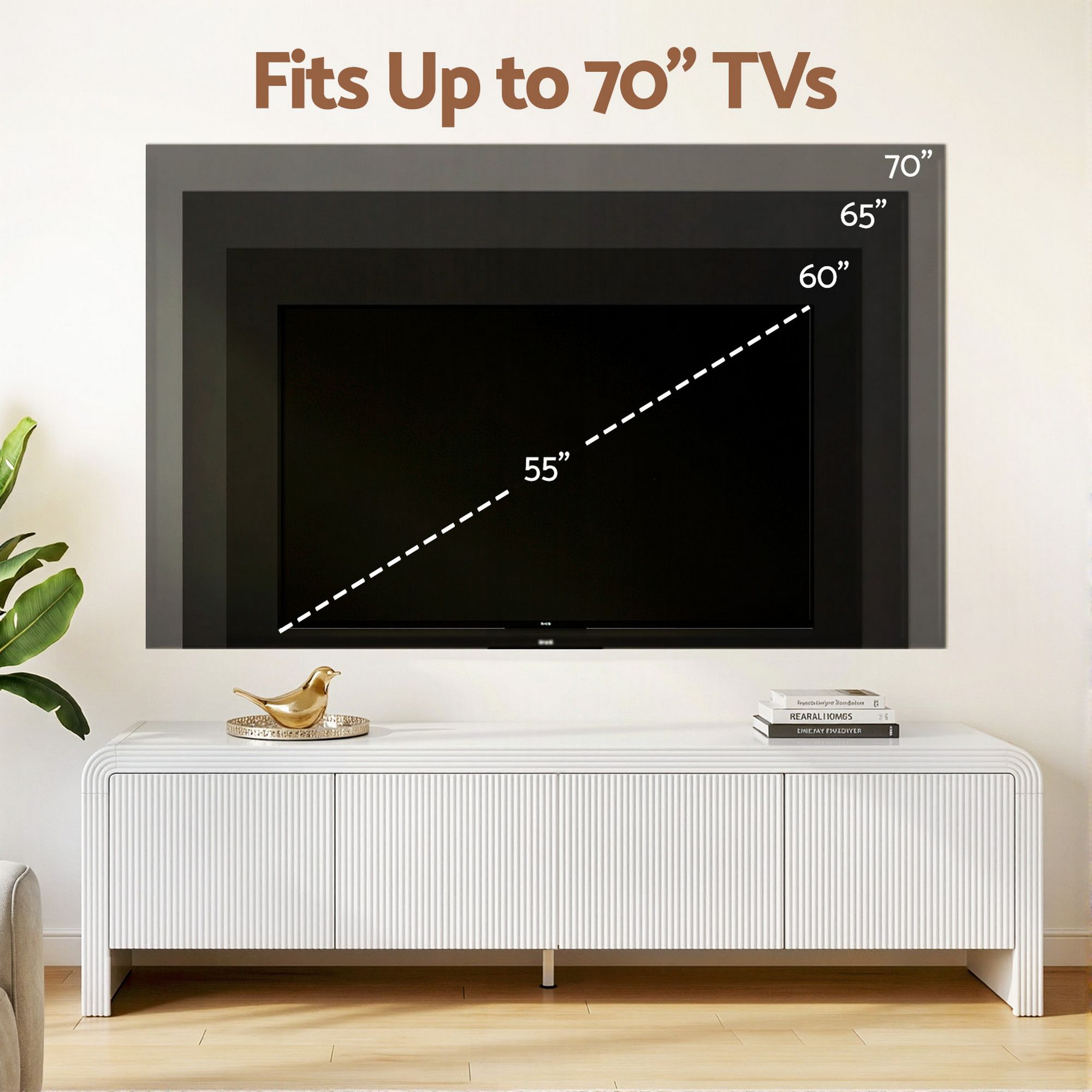 Artiss TV Unit Entertainment Unit Storage Cabinet 180cm White - Image 7