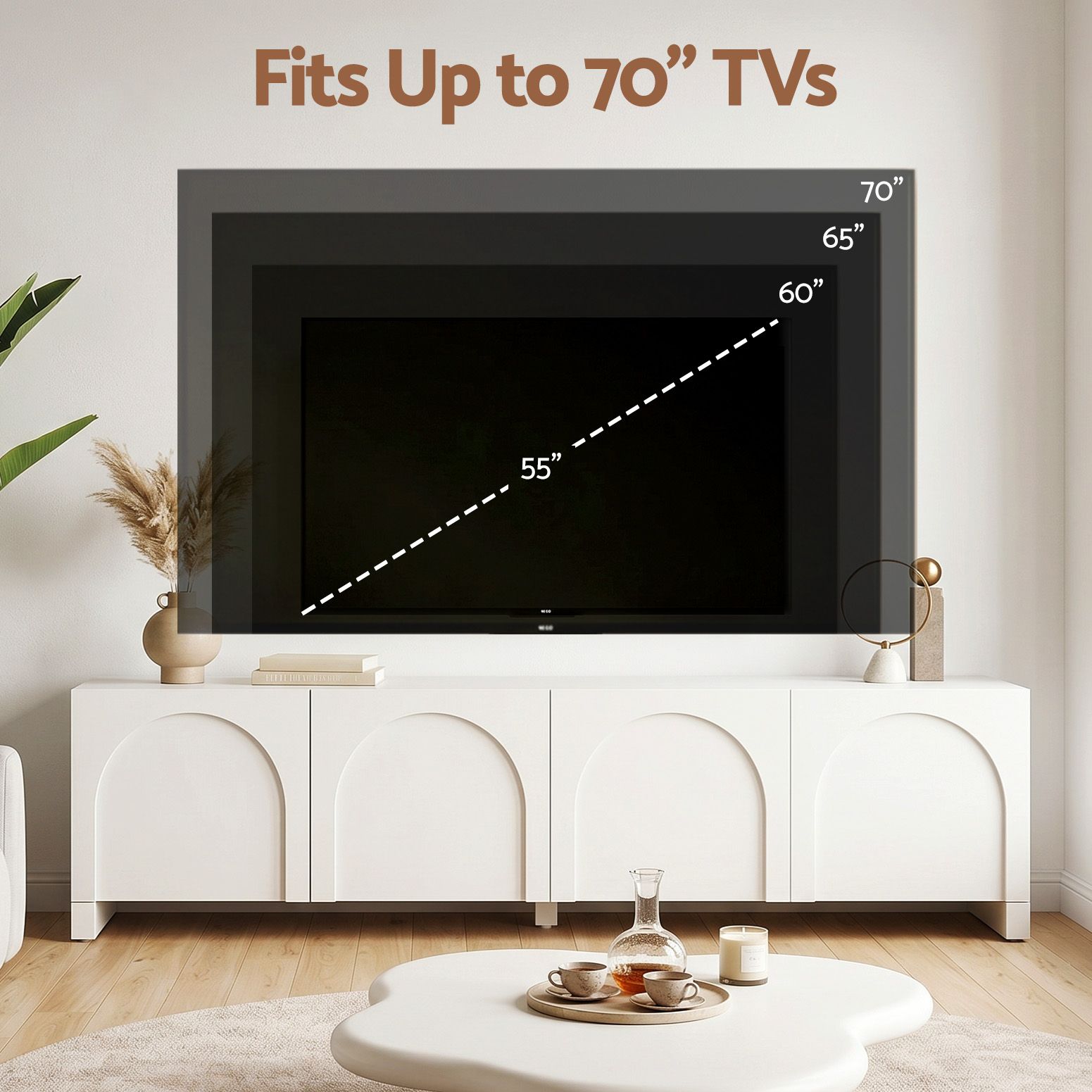 Artiss TV Unit Entertainment Unit Storage Cabinet Adjustable Shelf 180cm White - Image 7