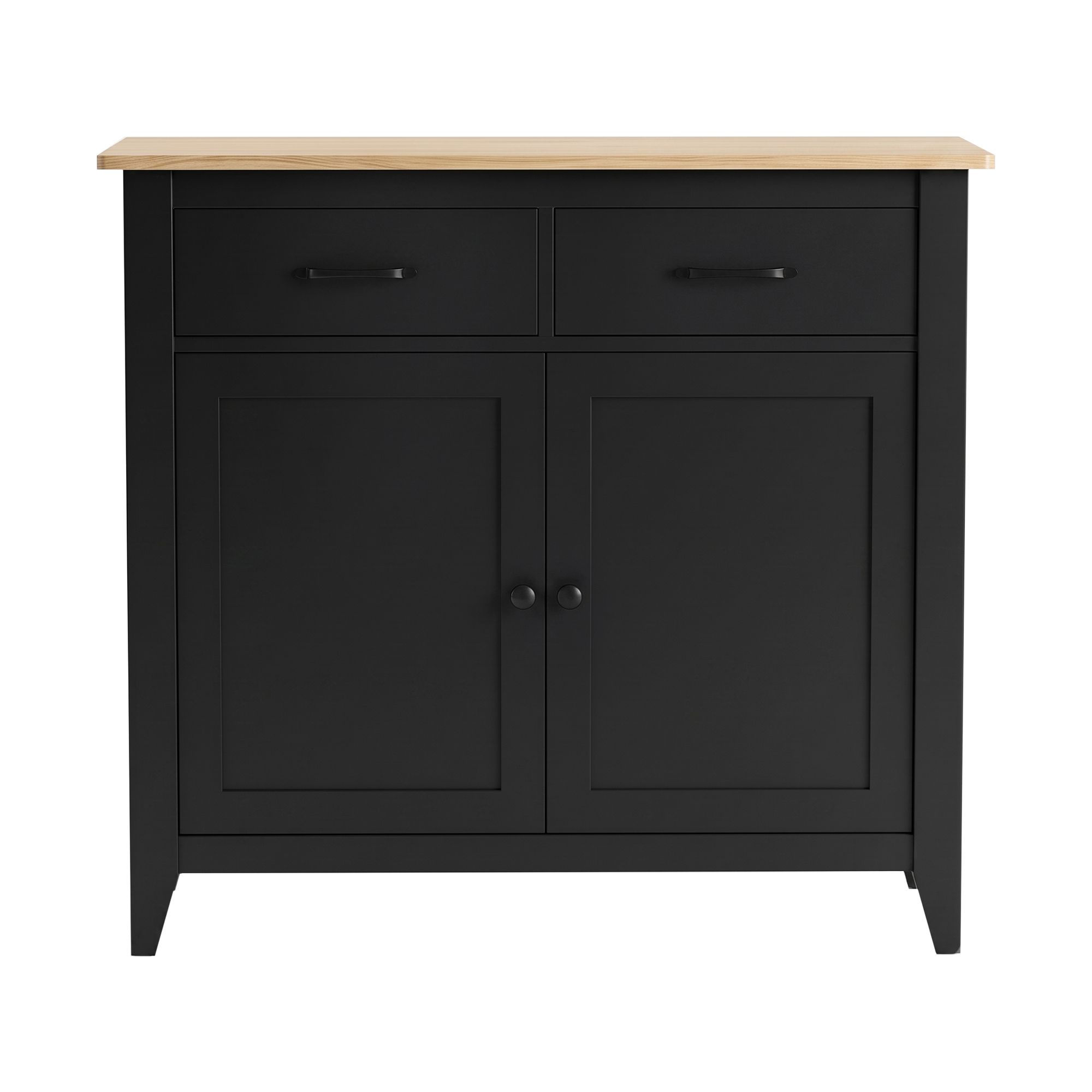 Artiss Buffet Sideboard Cabinet Kitchen Storage Cupboard Pantry 2 Drawers Black - Image 4
