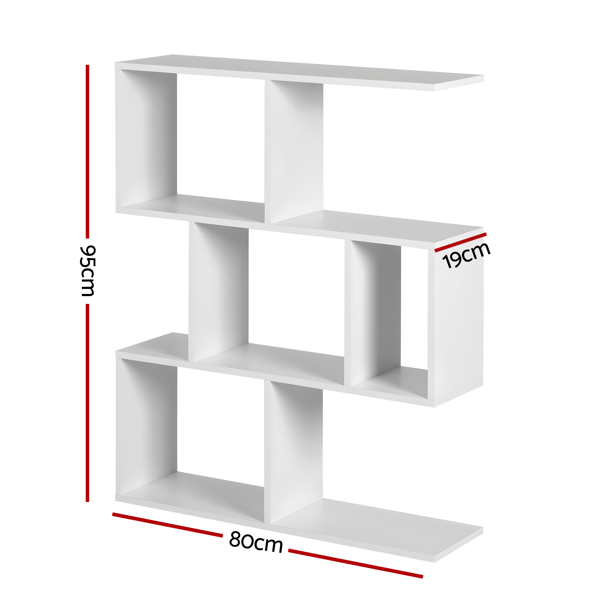 Artiss Floating Wall Shelf Bookshelf 3-Tier Display Storage Organiser White - Image 3
