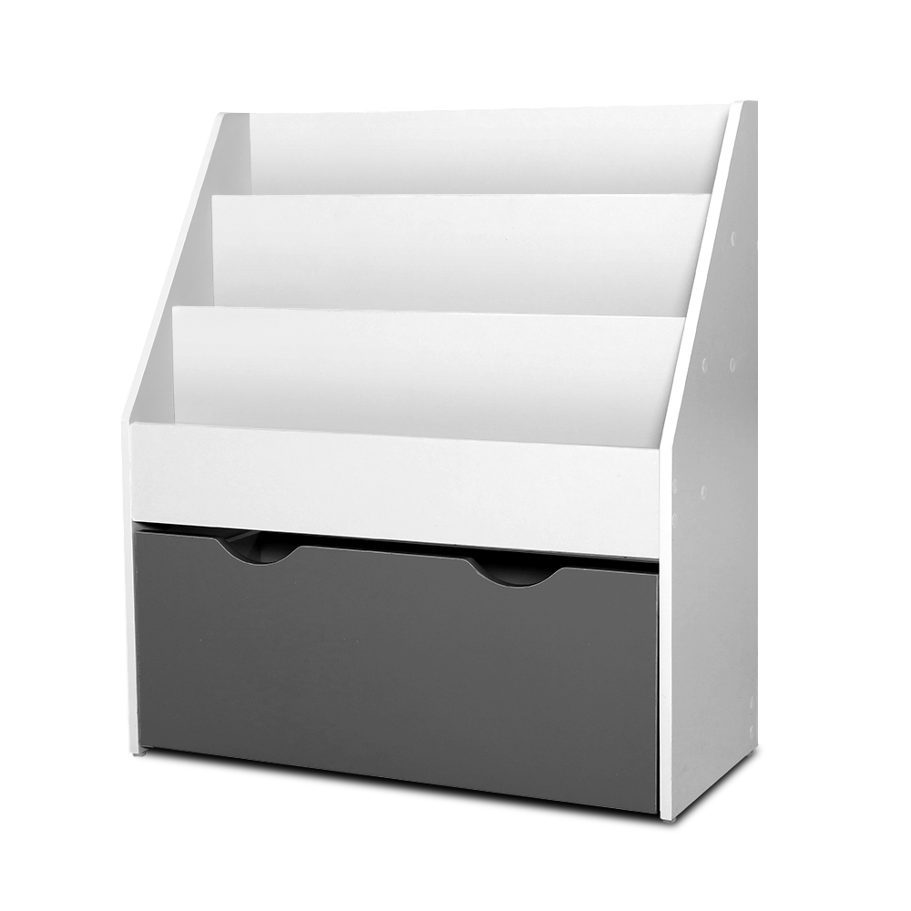 Keezi 3 Tiers Kids Bookshelf Magazine Rack Children Bookcase Organiser Storage - Image 1