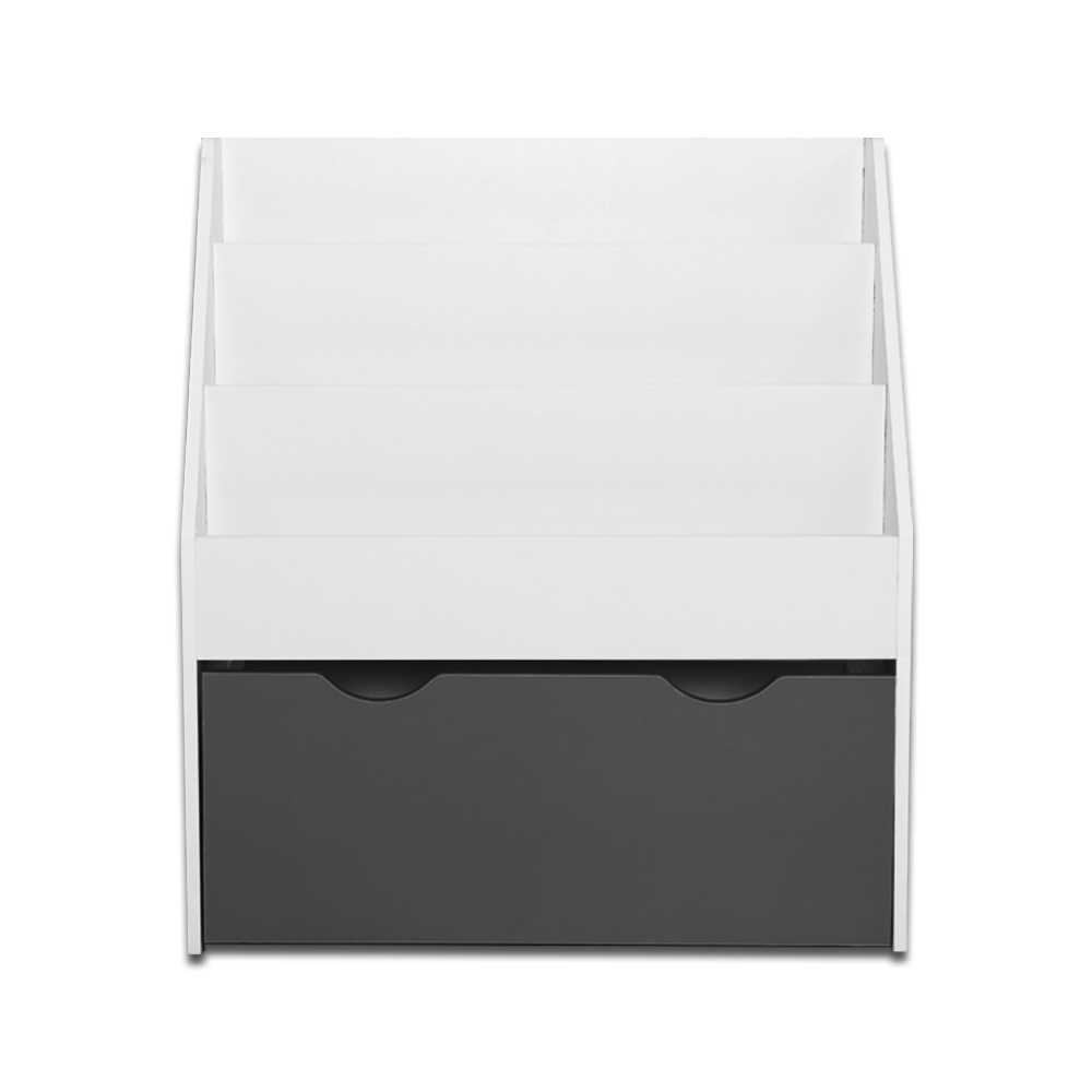 Keezi 3 Tiers Kids Bookshelf Magazine Rack Children Bookcase Organiser Storage - Image 3