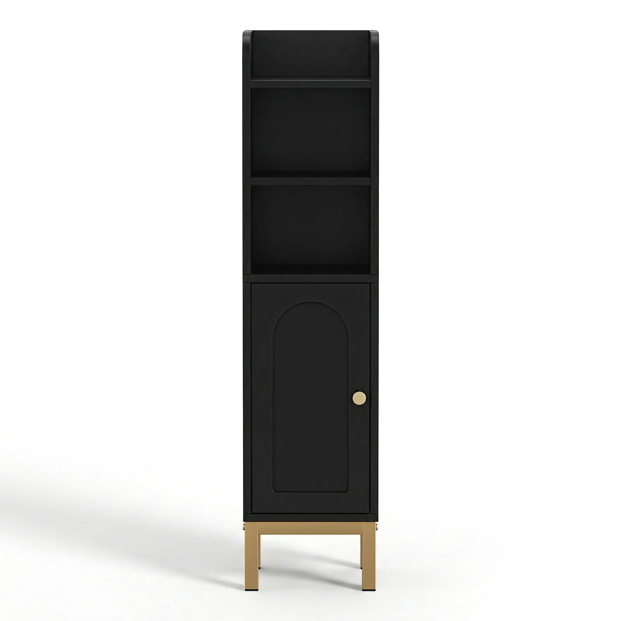 Artiss 2X Bathroom Storage Cabinet Floor Organizer Toilet Corner Adjustable Black - Image 4