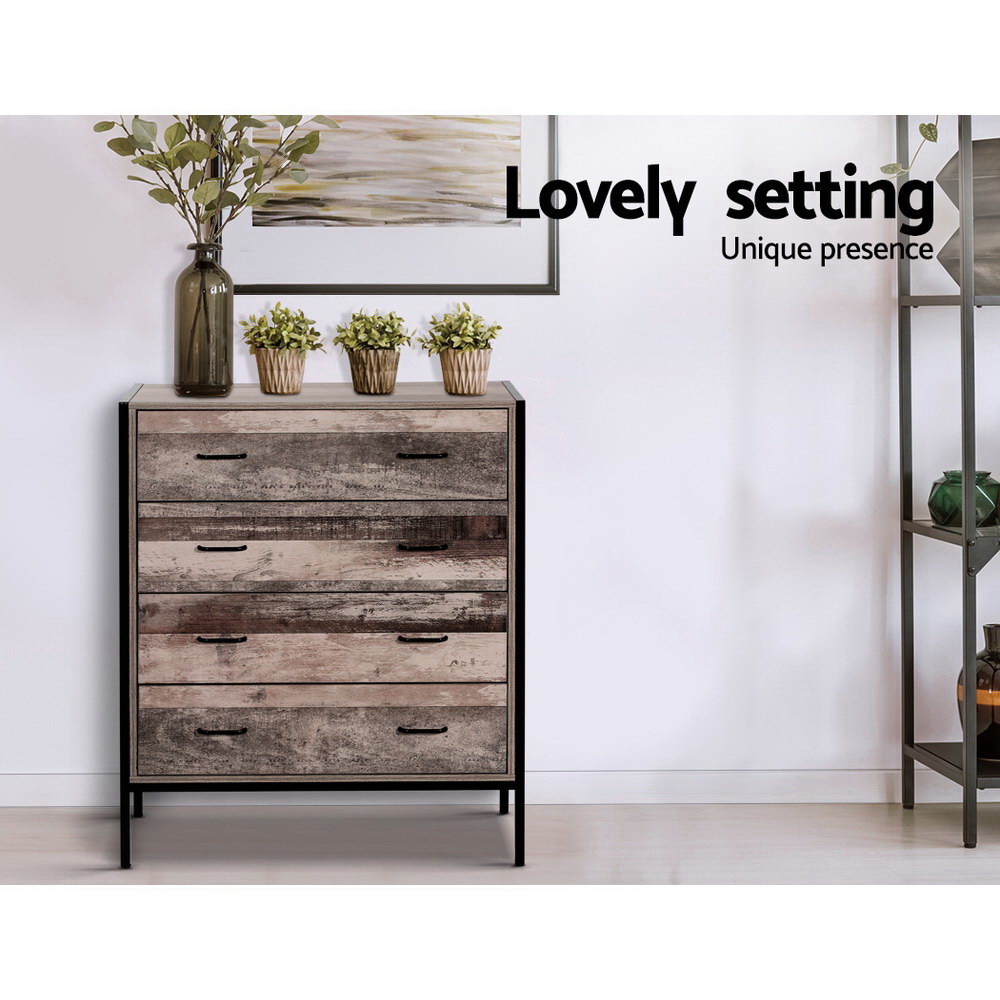 Artiss 4 Chest of Drawers - BARNLY - Image 5