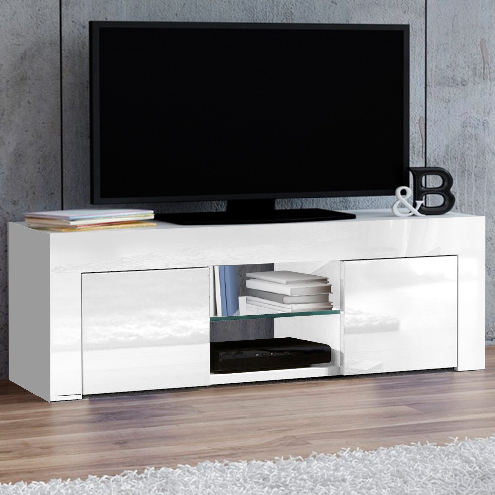 Artiss Entertainment Unit TV Cabinet 130cm White Ivan - Image 1