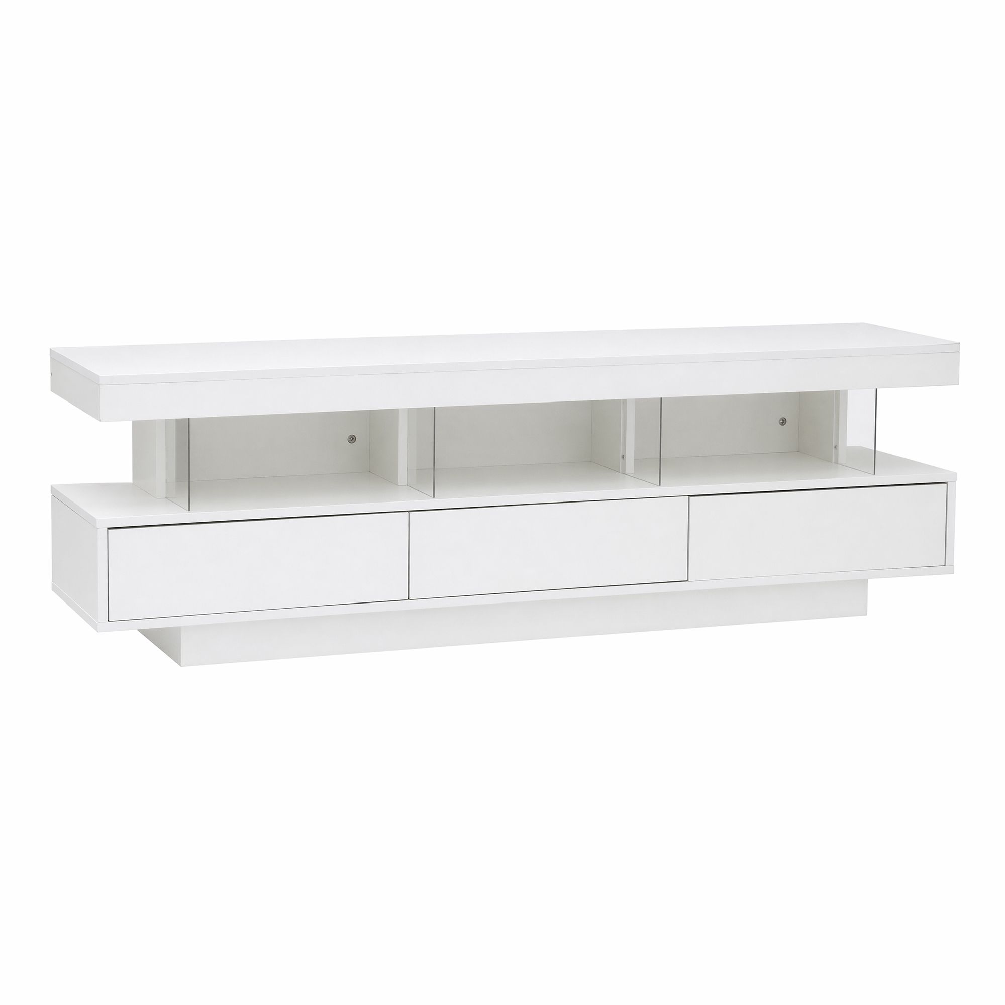 Artiss TV Unit LED 160CM Storage Drawer White - Image 5