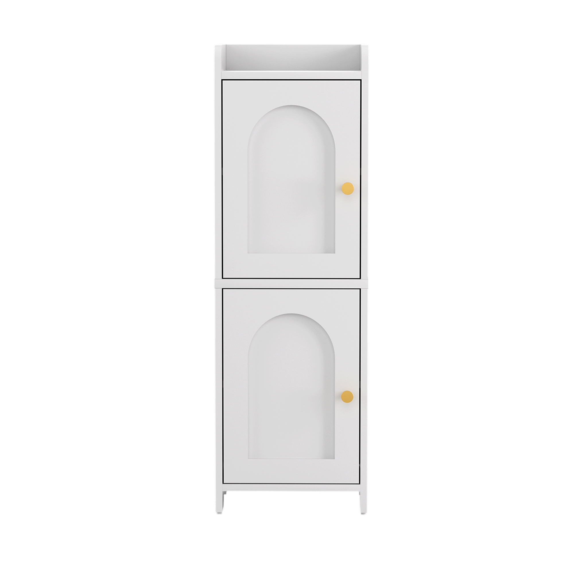 Artiss Bathroom Storage Cabinet 2-Tier Slim Toilet Organizer Adjustable White - Image 4