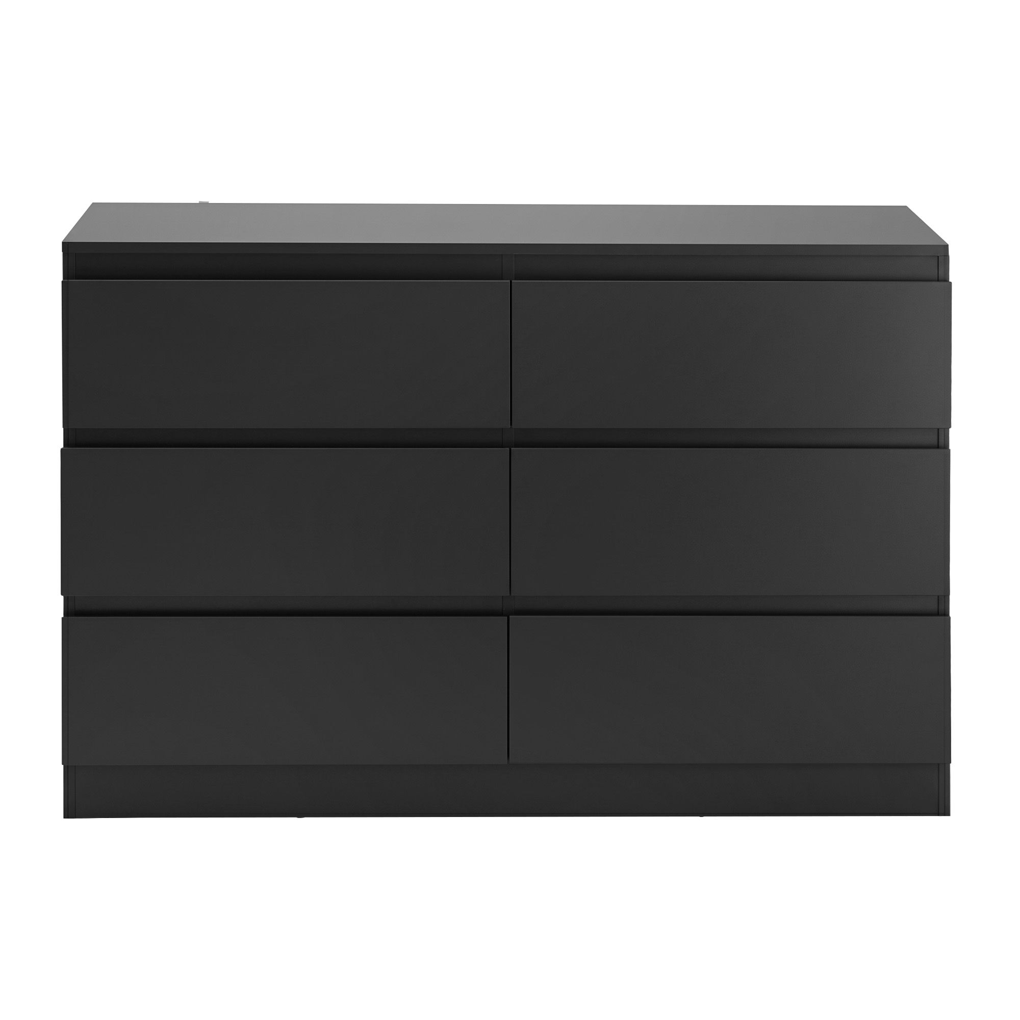 Artiss 6 Chest of Drawers Lowboy Black - Image 4