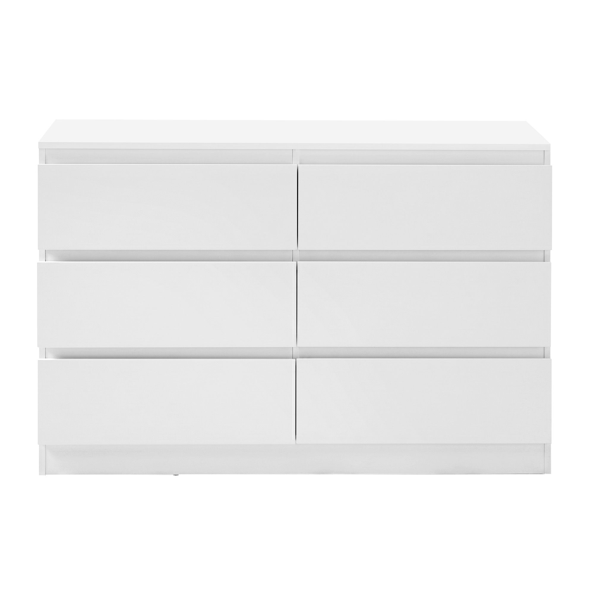 Artiss 6 Chest of Drawers Lowboy White - Image 4