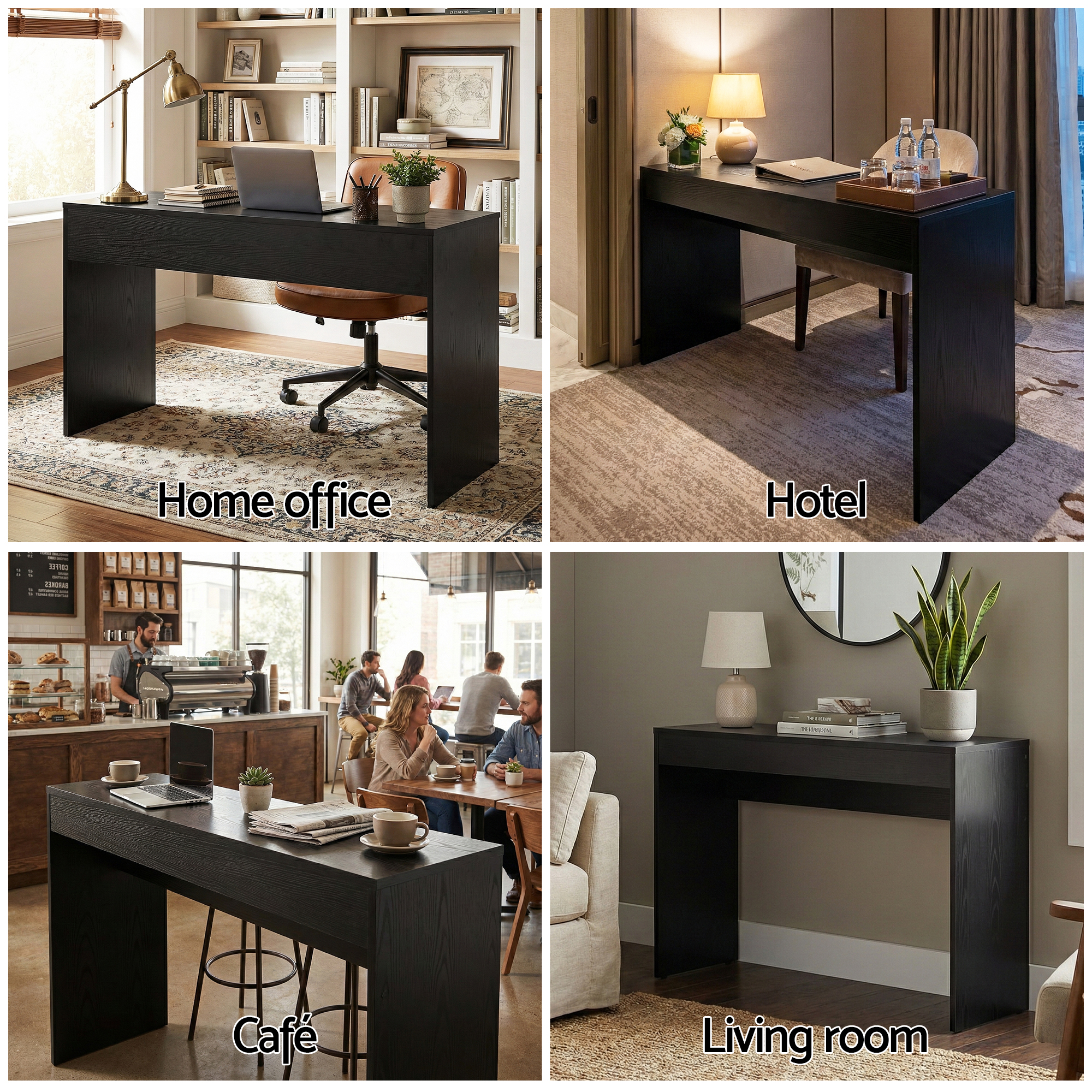 Artiss Console Table Hallway Sofa Entryway Entrance 120CM Black - Image 8
