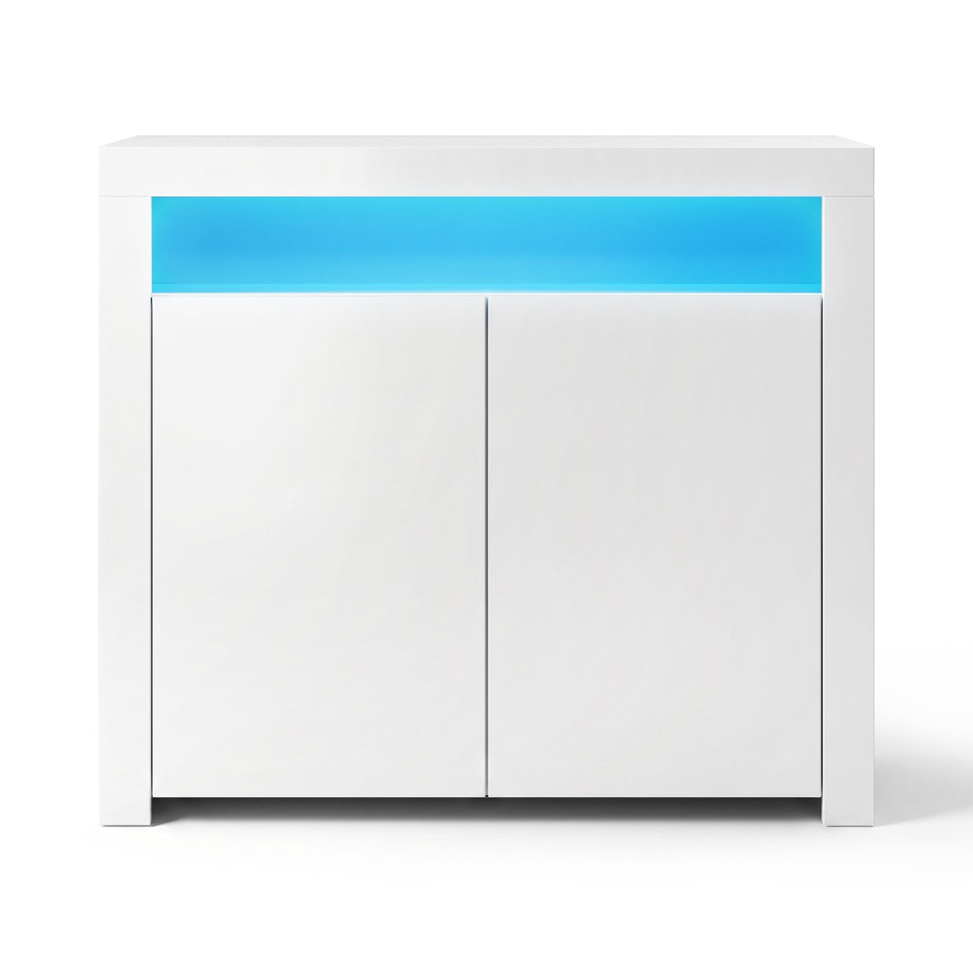 Artiss 2x Buffet Sideboard Cabinet LED Cupboard High-Gloss Storage Pantry ARNO - Image 4