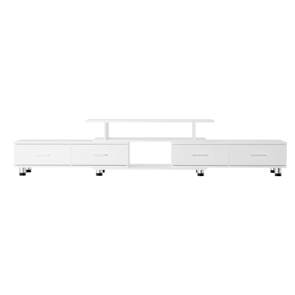 Artiss TV Cabinet Entertainment Unit Extendable 160CM To 220CM White - Image 5