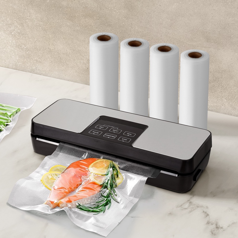 Devanti Food Vacuum Sealer Machine Auto Seal Cutter 5 Modes Storage Bags 4 Rolls - Image 4
