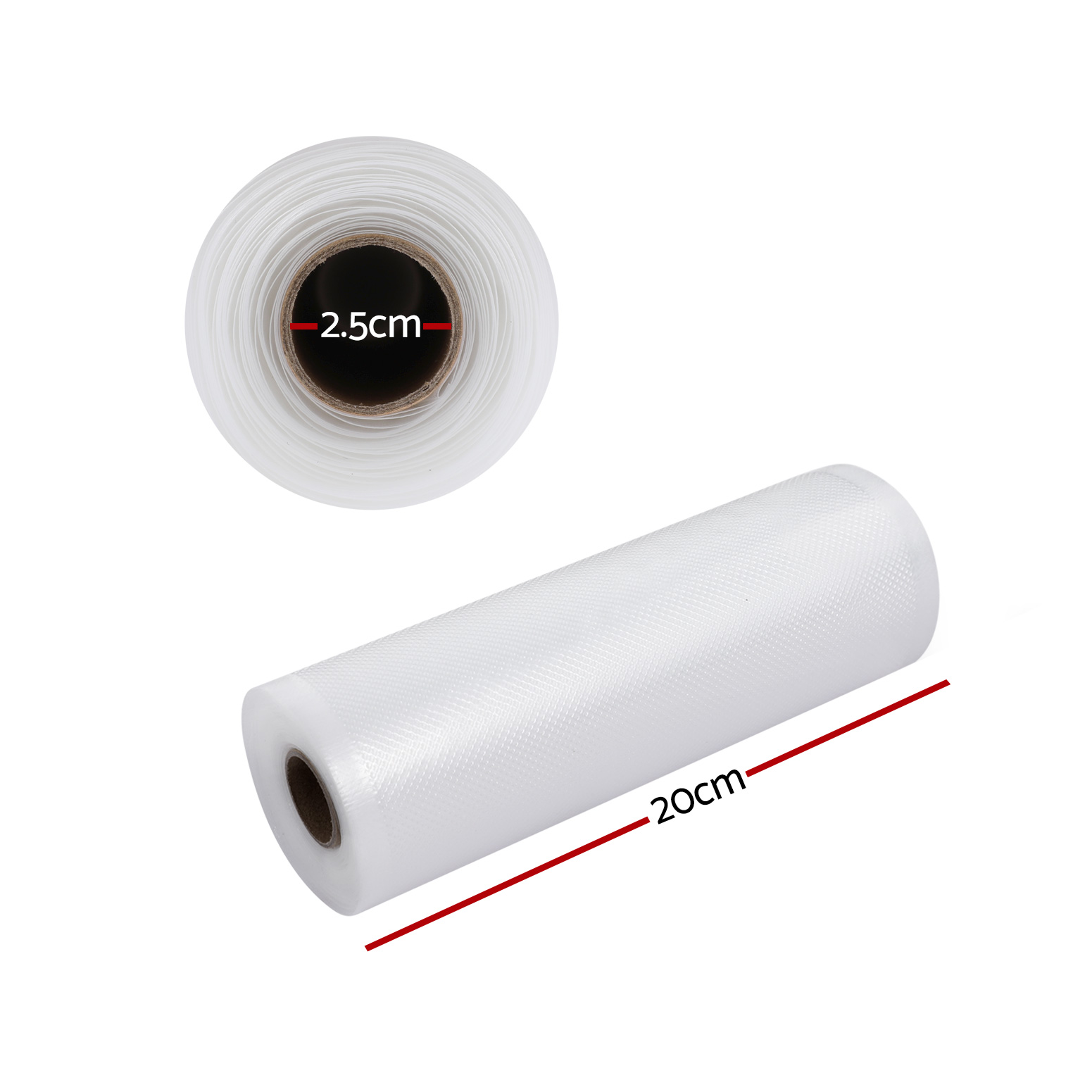2 Rolls Food Vacuum Sealer Bags Storage Saver Heat Sealing Bag Pack 20CMX6M - Image 2