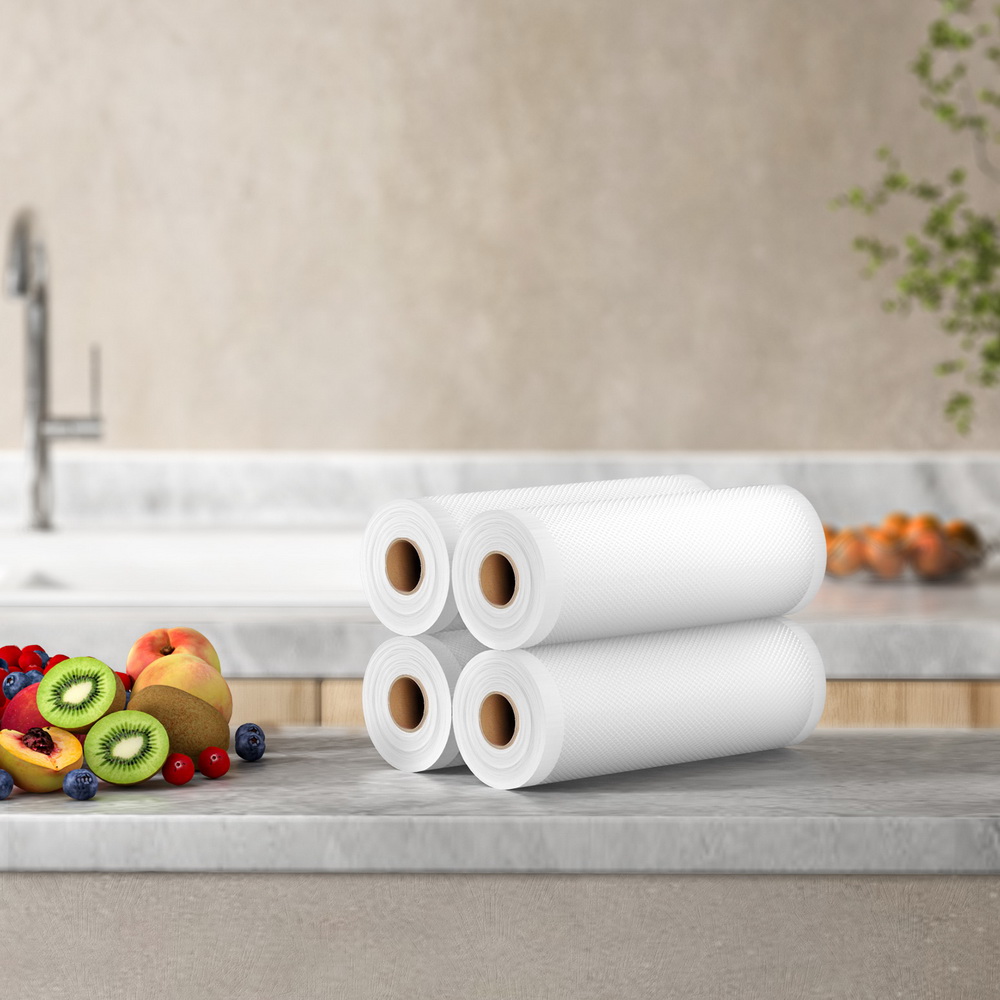 4 Rolls Food Vacuum Sealer Bags Storage Saver Heat Sealing Bag Pack 20CMX6M - Image 4