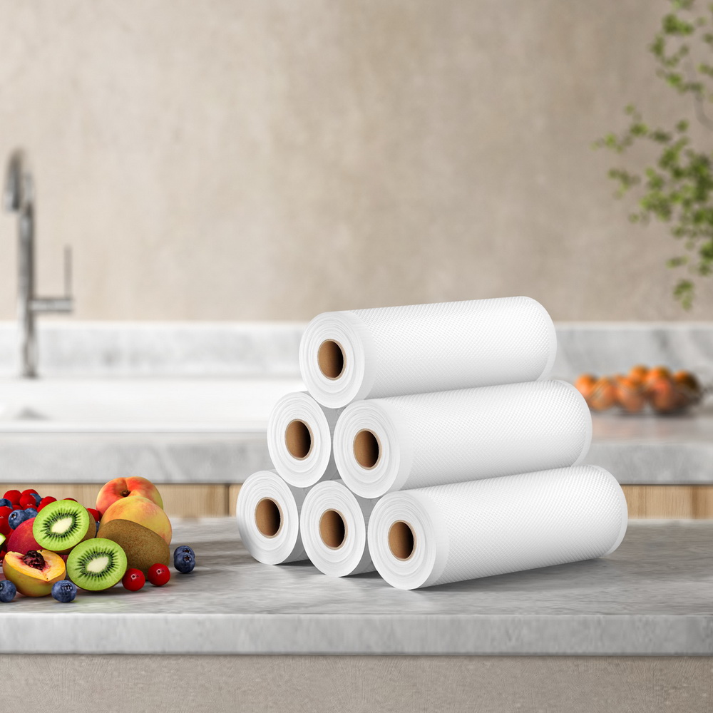 6 Rolls Food Vacuum Sealer Bags Storage Saver Heat Sealing Bag Pack 20CMX6M - Image 4