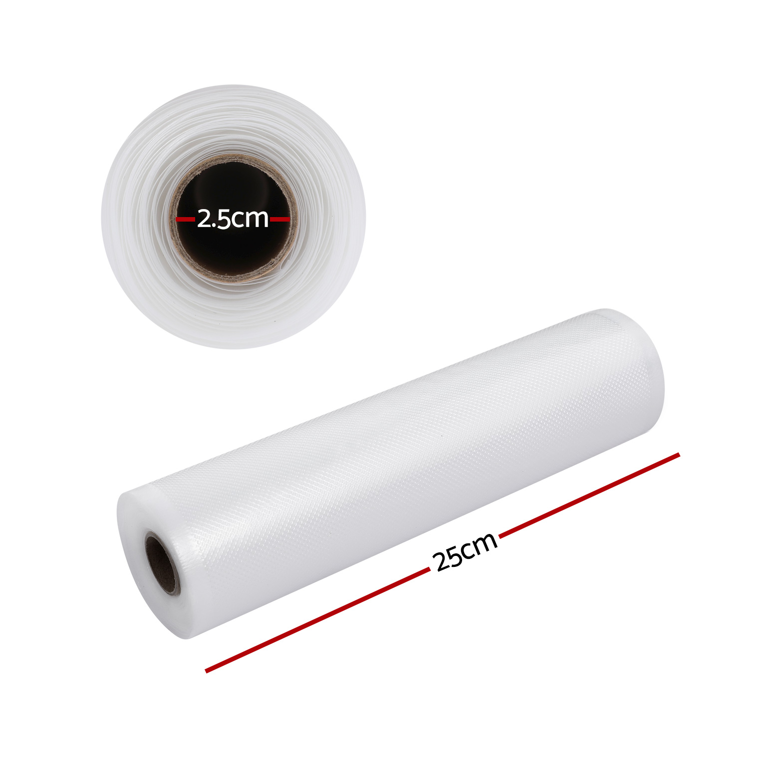 2 Rolls Food Vacuum Sealer Bags Storage Saver Heat Sealing Bag Pack 25CMX6M - Image 2