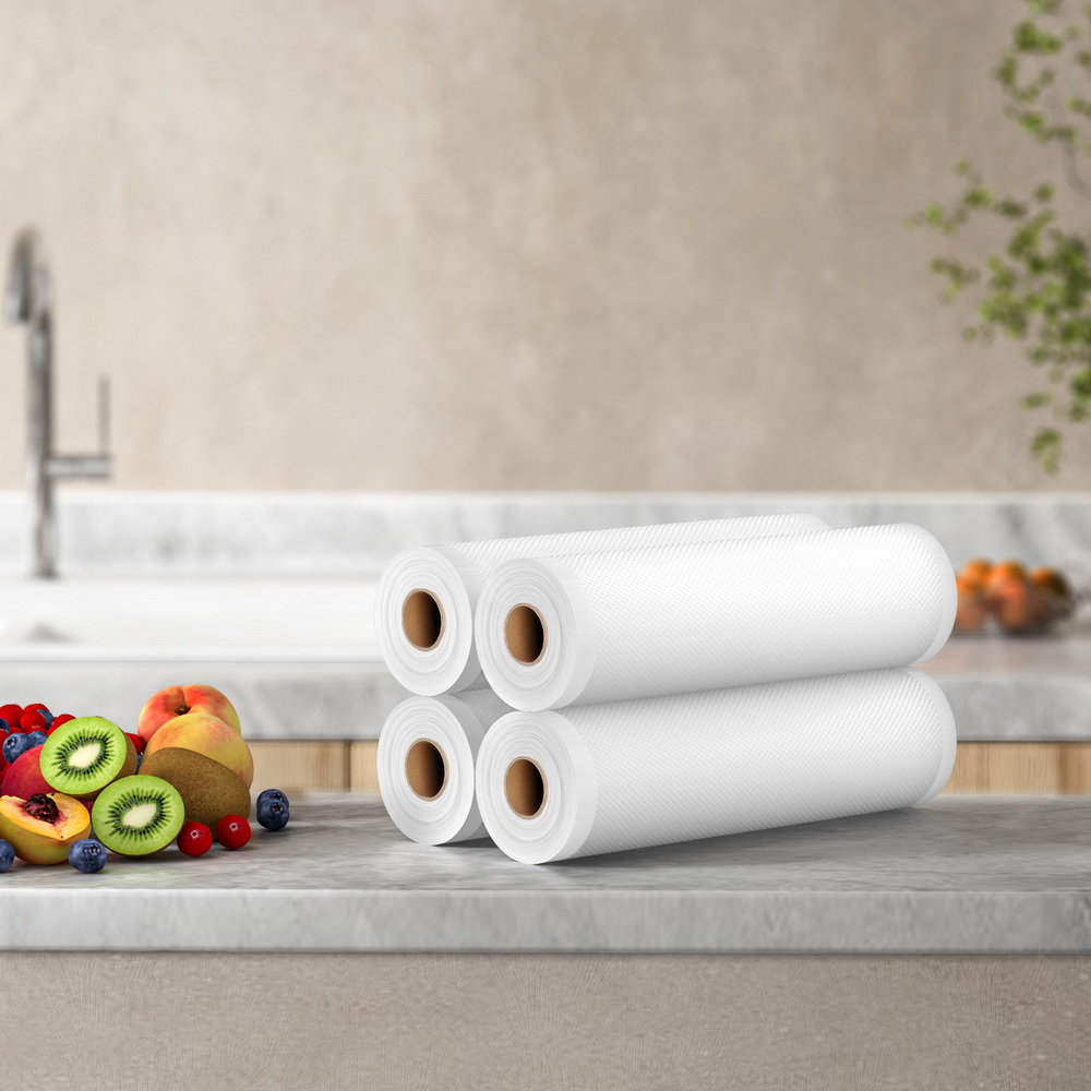 4 Rolls Food Vacuum Sealer Bags Storage Saver Heat Sealing Bag Pack 25CMX6M - Image 4