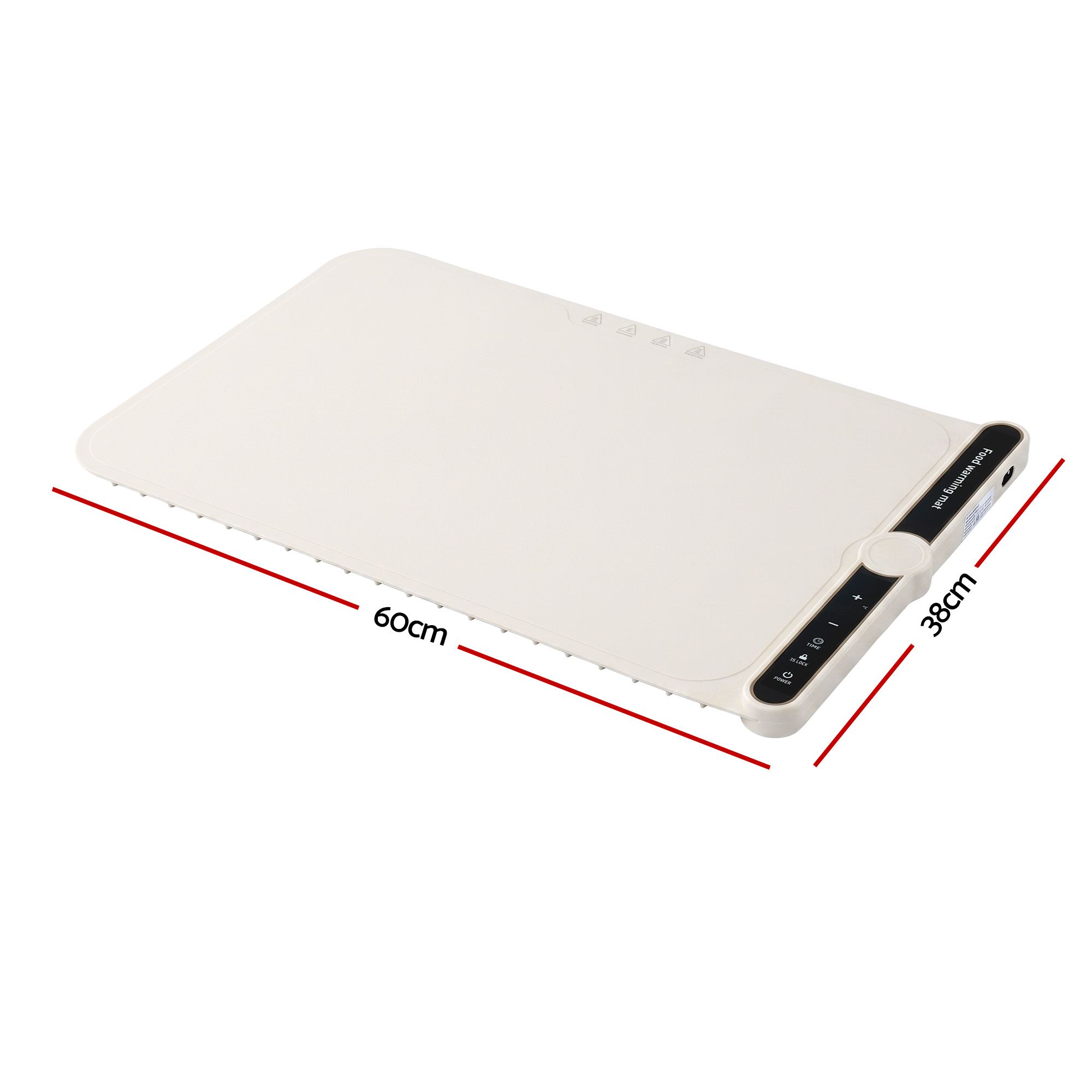 Devanti Food Warming Mat 60 x 38cm Electric Food Warmer With Timer White - Image 2