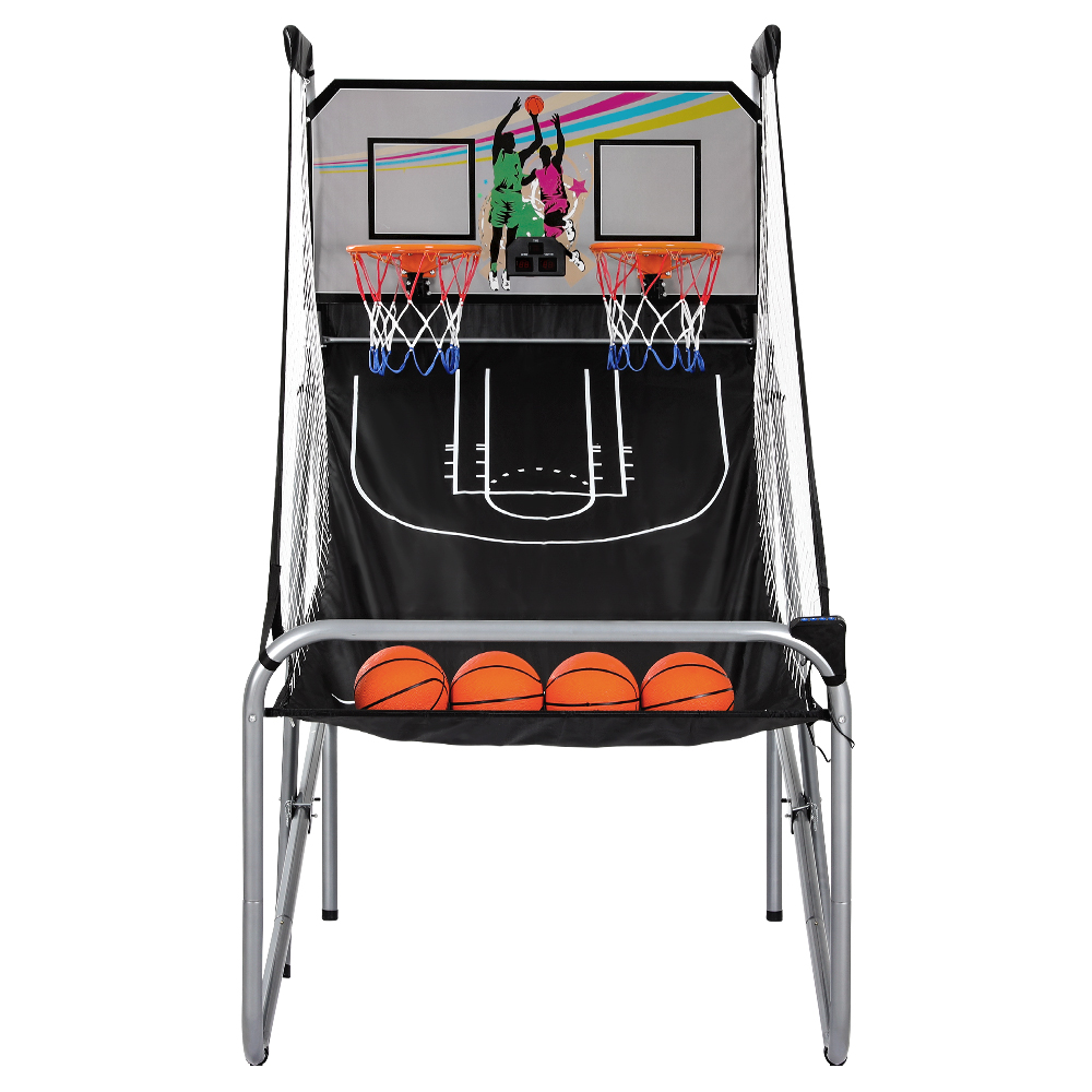 Basketball Arcade Game Electronic Scorer 8 Games Double Shoot Grey - Image 3