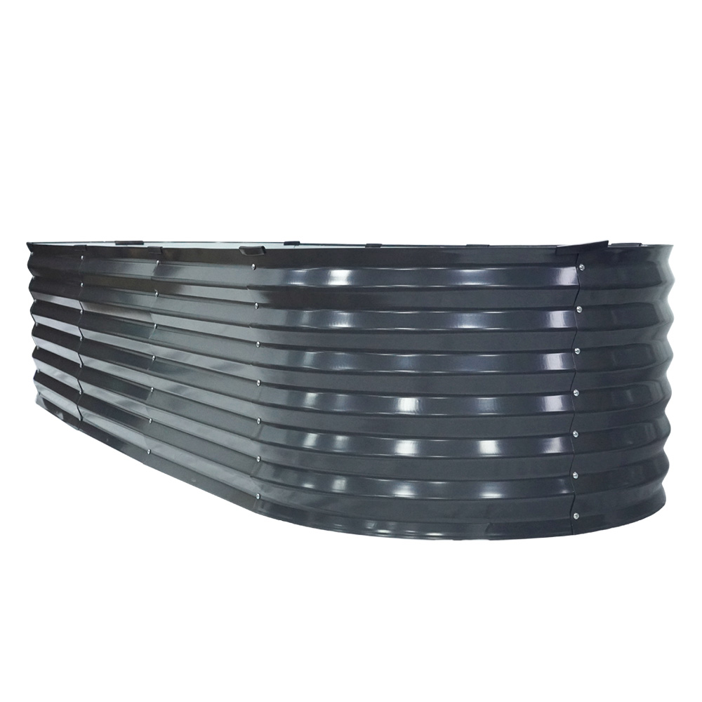 2x Raised Green Fingers Garden Bed 240X80X42cm Oval Planter Box Container Galvanised - Image 8