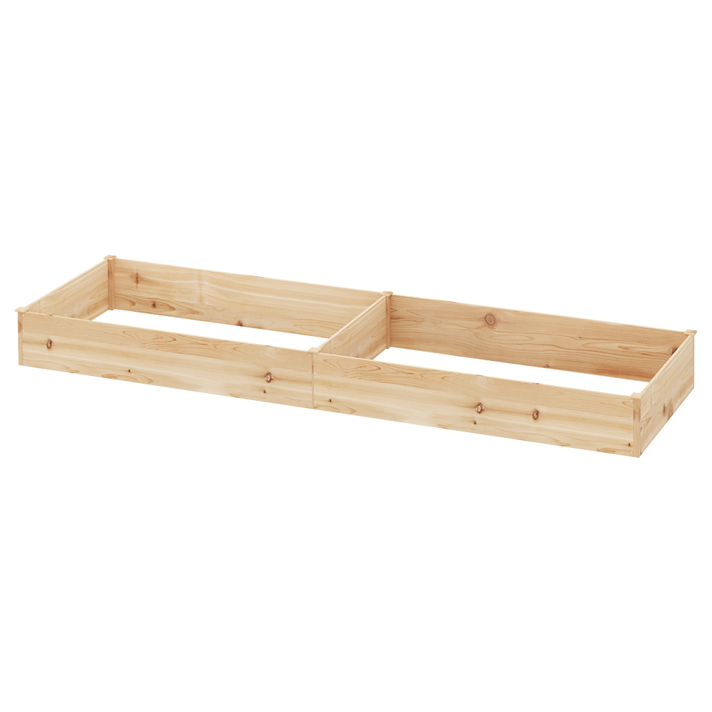Green Fingers Garden Bed 150x90x30cm Wooden Planter Box Raised Container Growing - Image 3