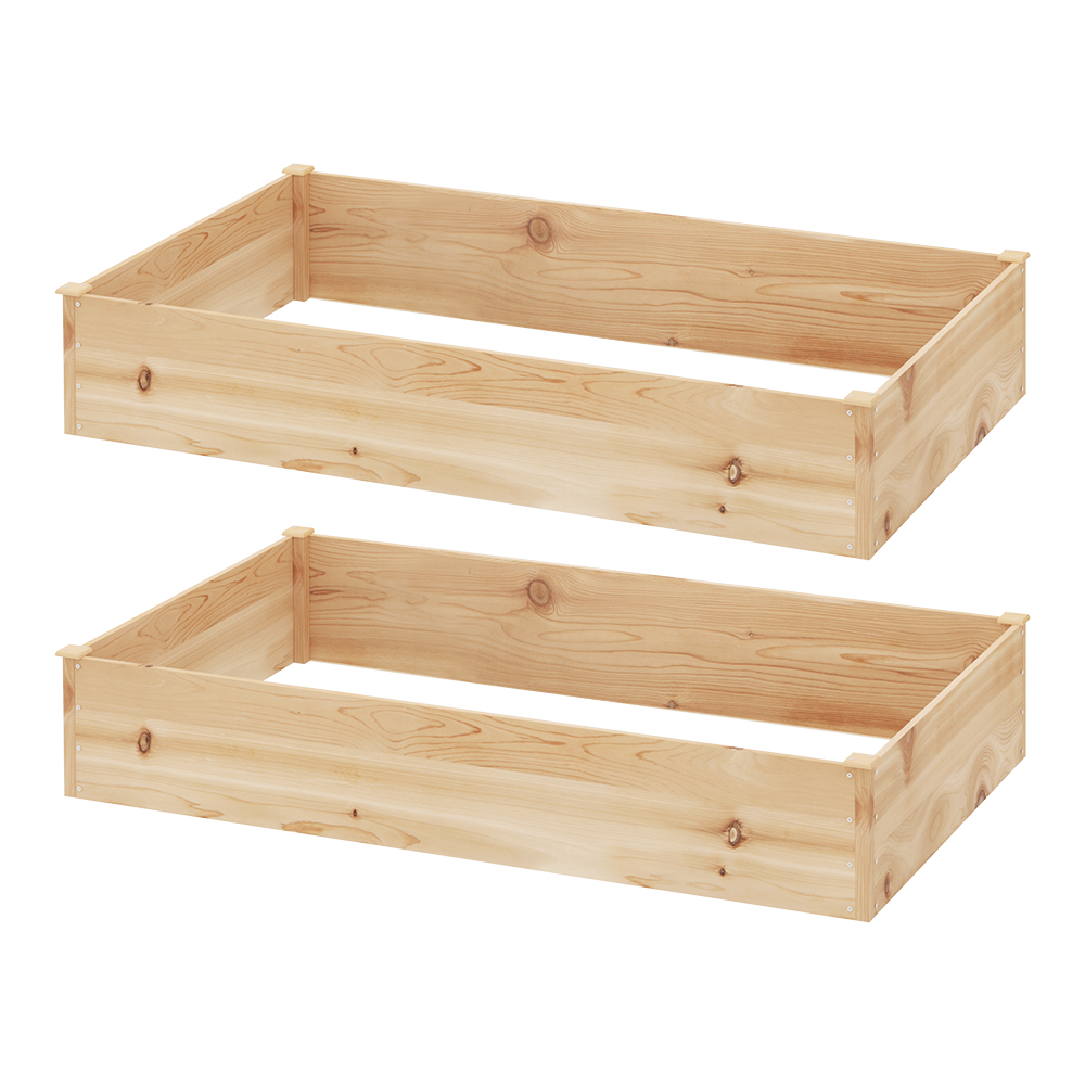 Green Fingers Garden Bed 150x90x30cm Wooden Planter Box Raised Container Growing - Image 7