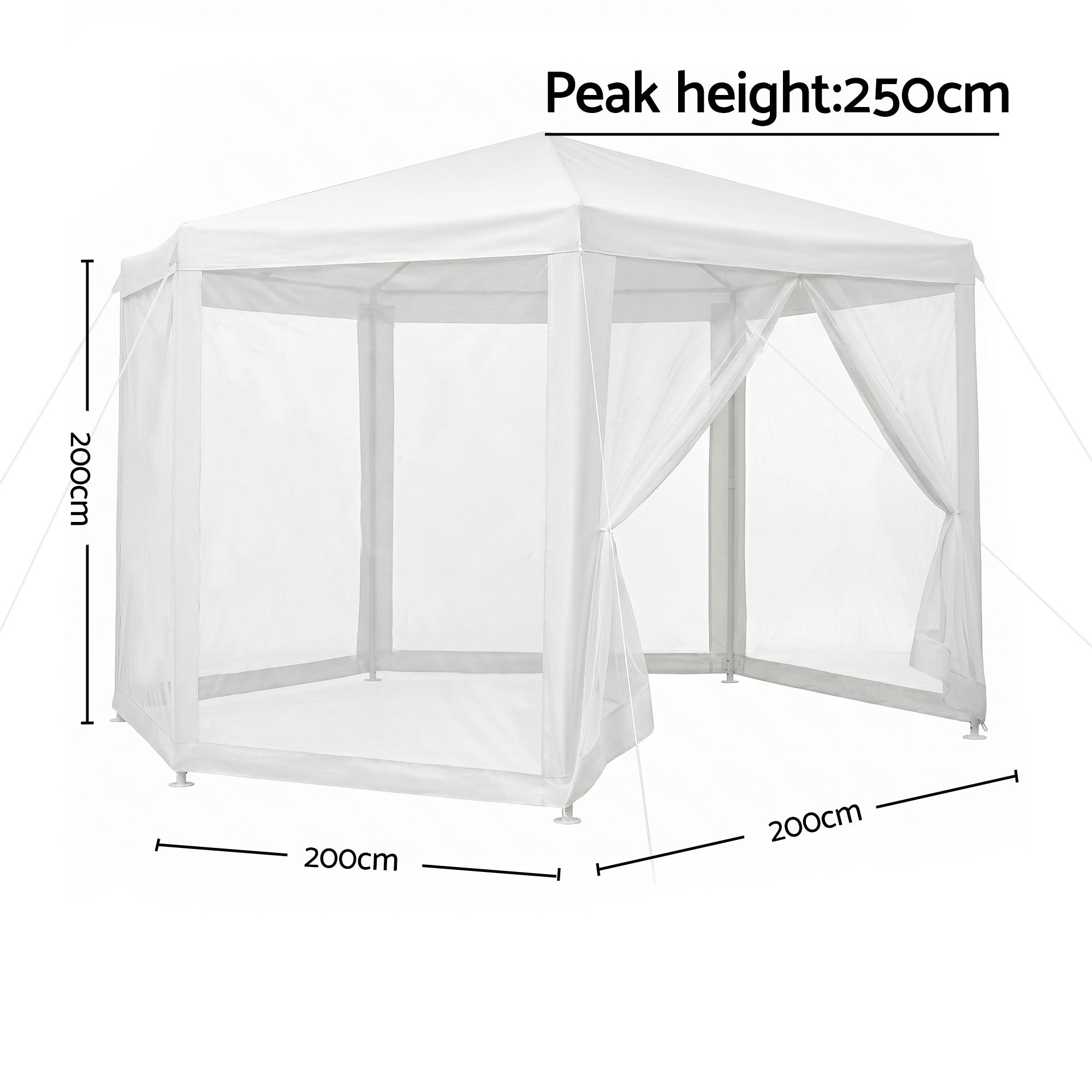 Instahut Gazebo?2x2m Marquee Wedding Party Tent Outdoor Camping Mesh Wall Canopy Shade Gazebos Navy - Image 2