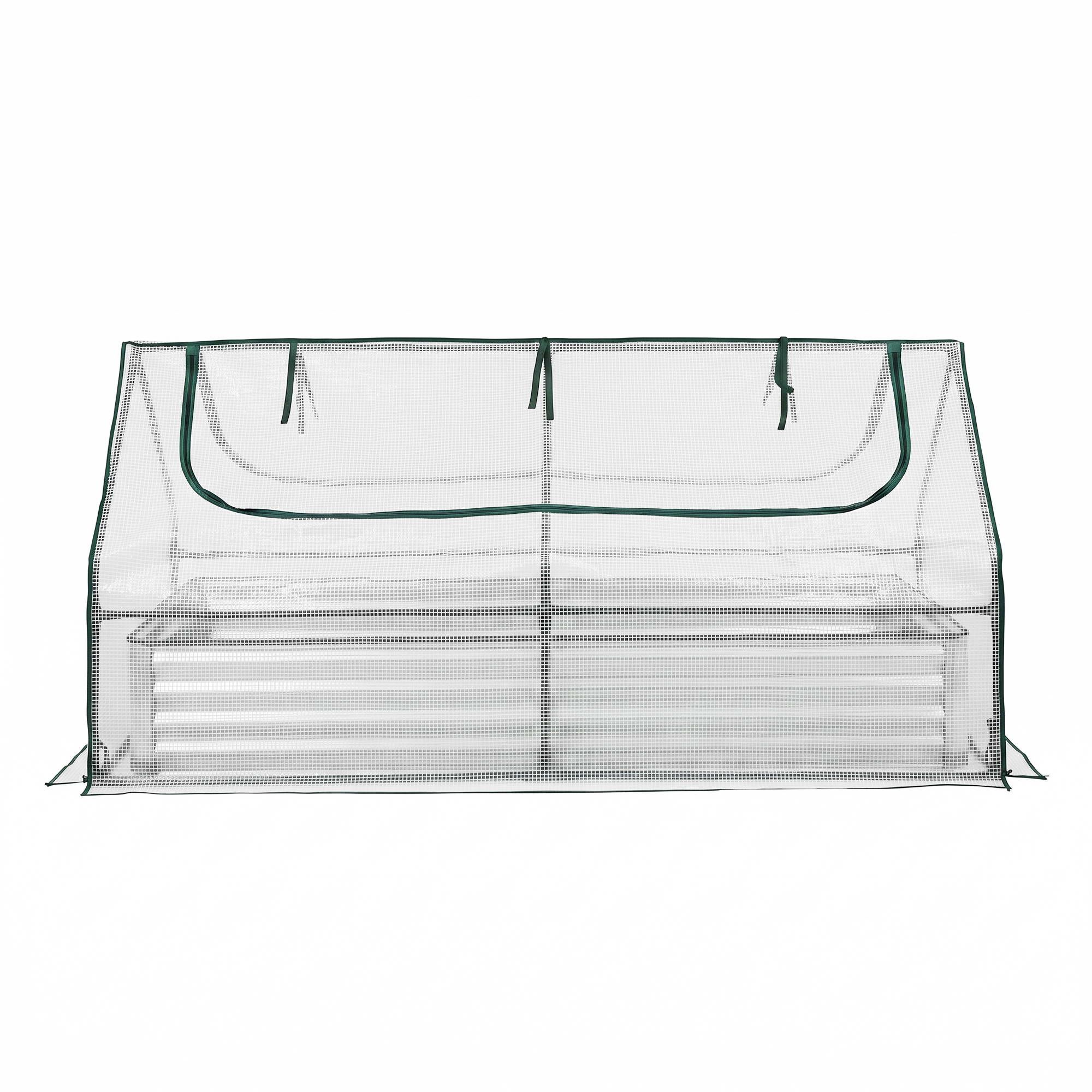 Green Fingers 3 in 1 Raised Garden Bed with Greenhouse Galvanised Planter Box Kit - Image 3