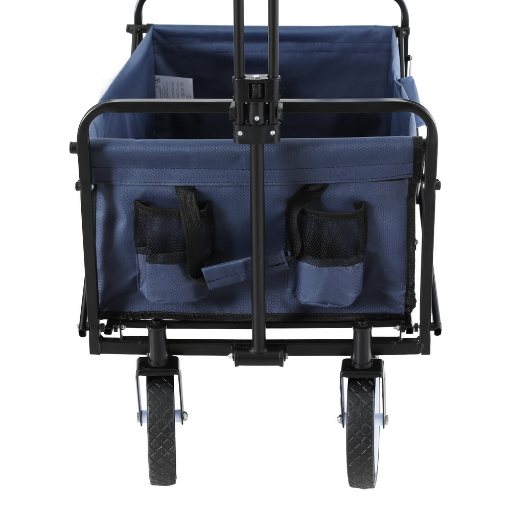 Gardeon Garden Cart with Cup Holders Blue - Image 4