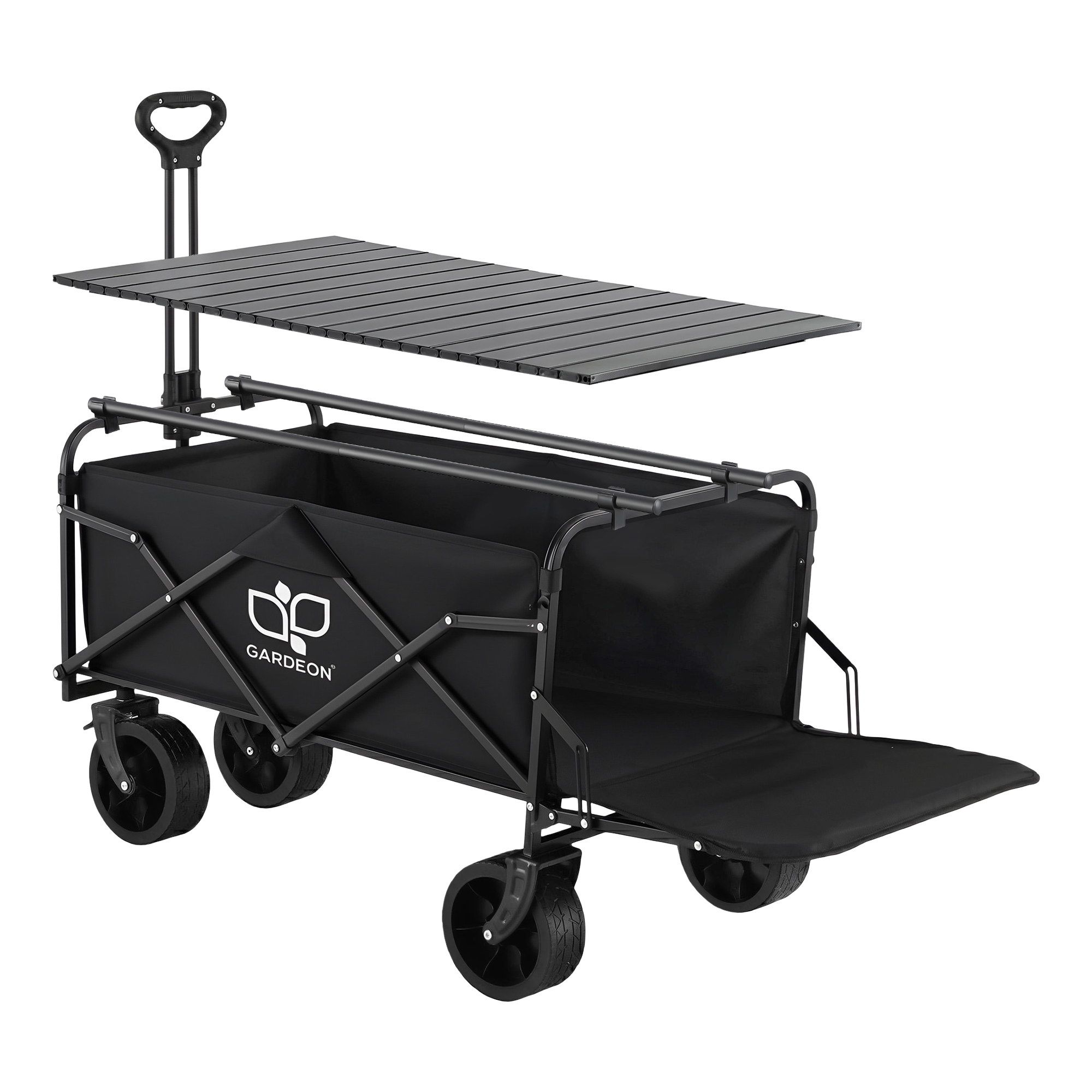 Gardeon Folding Camping Wagon Heavy Duty Utility Cart with Tailgate Table 150L - Image 1