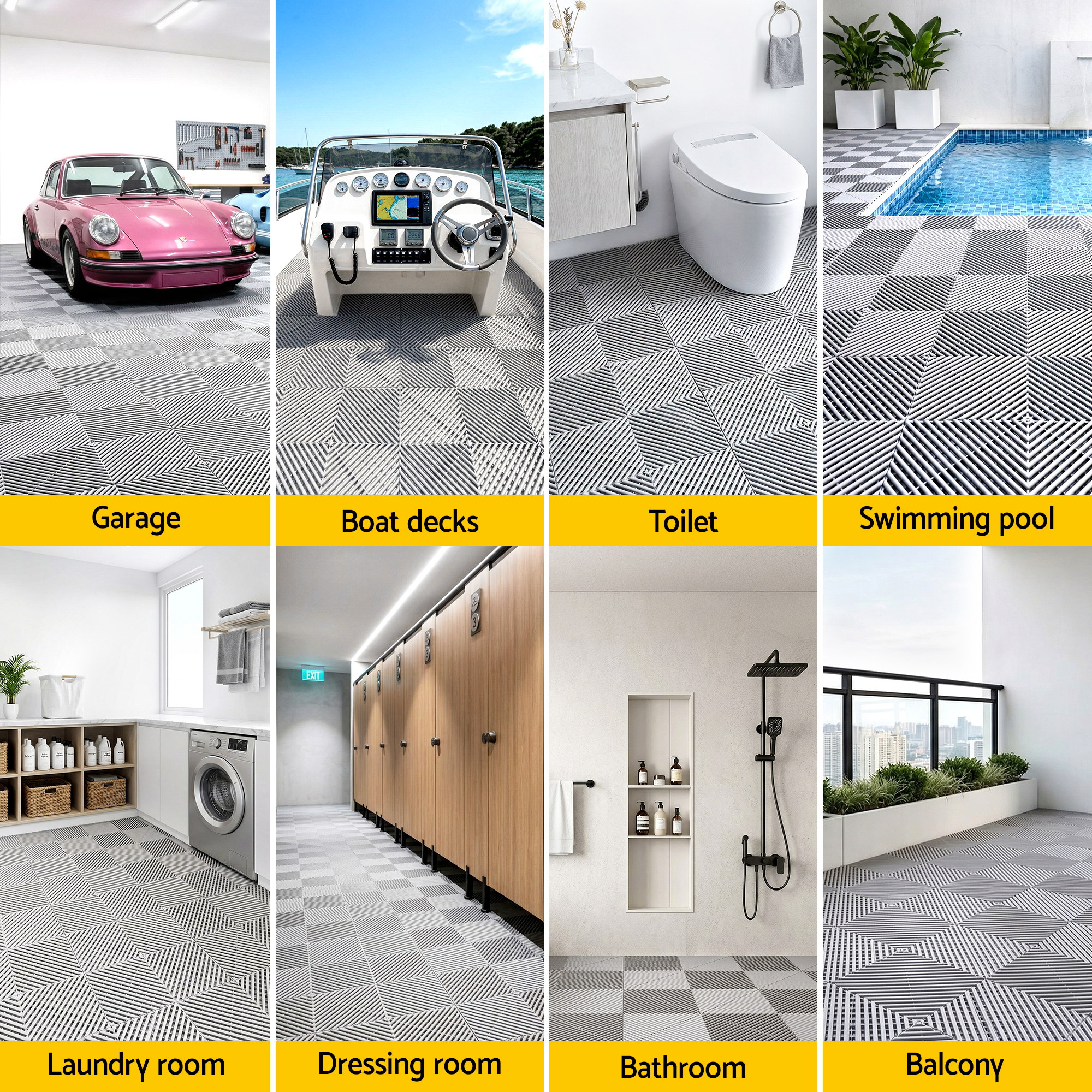 Giantz 20PCS Garage Floor Tiles Interlocking Drainage Non-Slip Tiles Heavy Duty for Workshop Grey - Image 7
