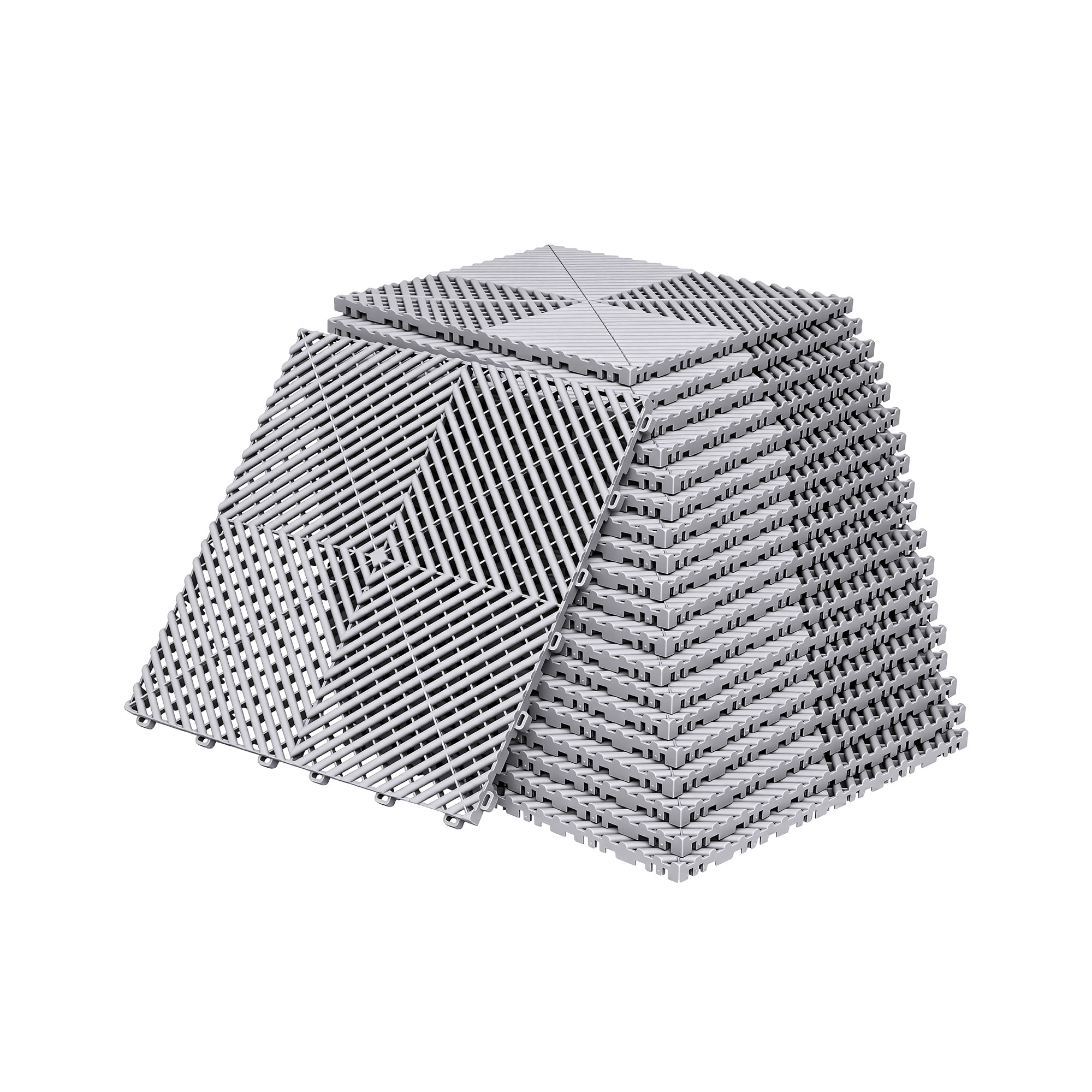 Giantz 20PCS Garage Floor Tiles Interlocking Drainage Non-Slip Tiles Heavy Duty for Workshop Grey - Image 8