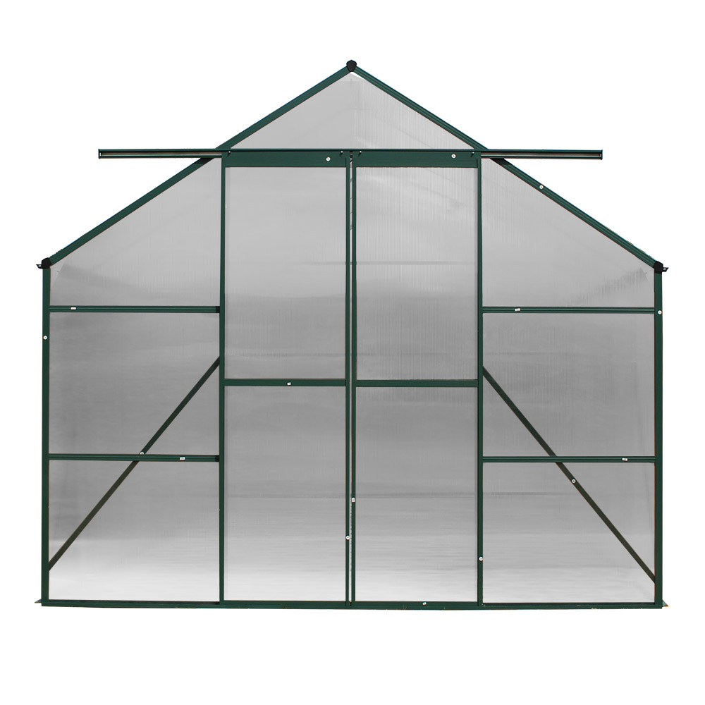 Green Fingers Greenhouse 4.43x2.44x2.15M Aluminium Polycarbonate Green House Garden Shed - Image 3