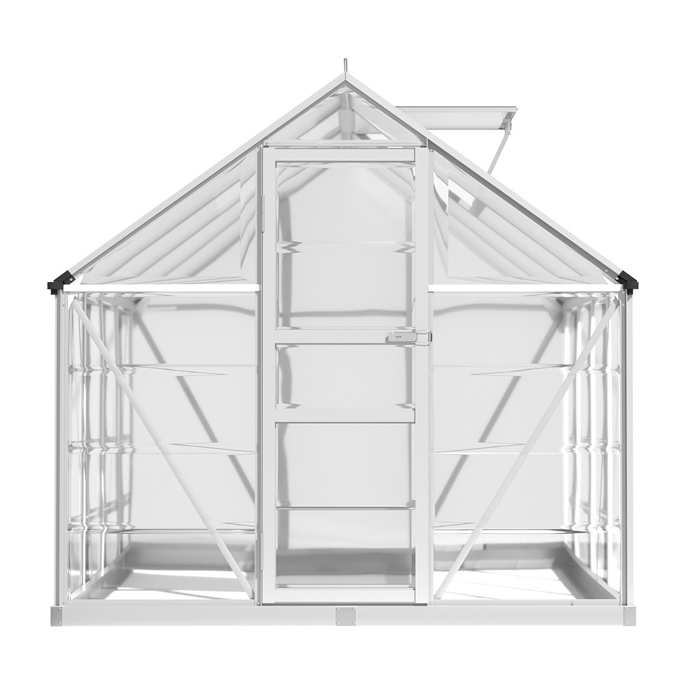Green Fingers Greenhouse 2.48x1.89x2M Aluminium Polycarbonate Green House Garden Shed - Image 4
