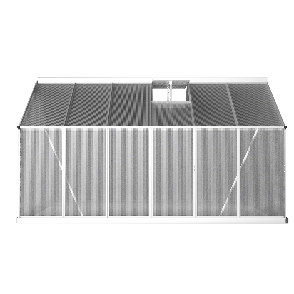 Green Fingers Greenhouse 3.6x2.5x1.95M Aluminium Polycarbonate Green House Garden Shed - Image 3