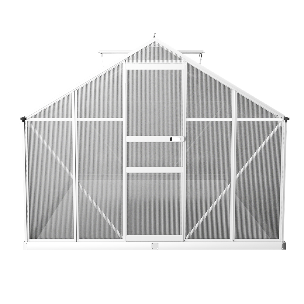 Green Fingers Greenhouse 4.2x2.5x1.95M Aluminium Polycarbonate Green House Garden Shed - Image 3