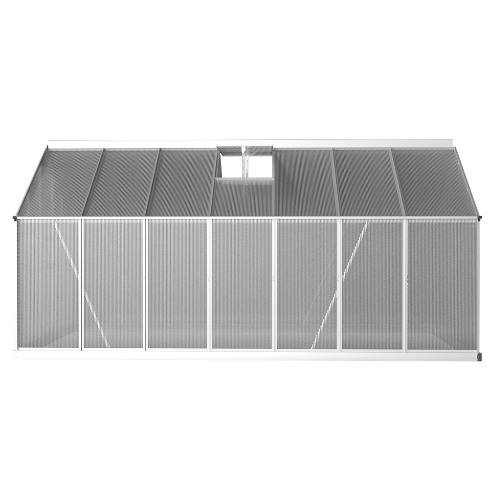 Green Fingers Greenhouse 4.2x2.5x1.95M Aluminium Polycarbonate Green House Garden Shed - Image 4