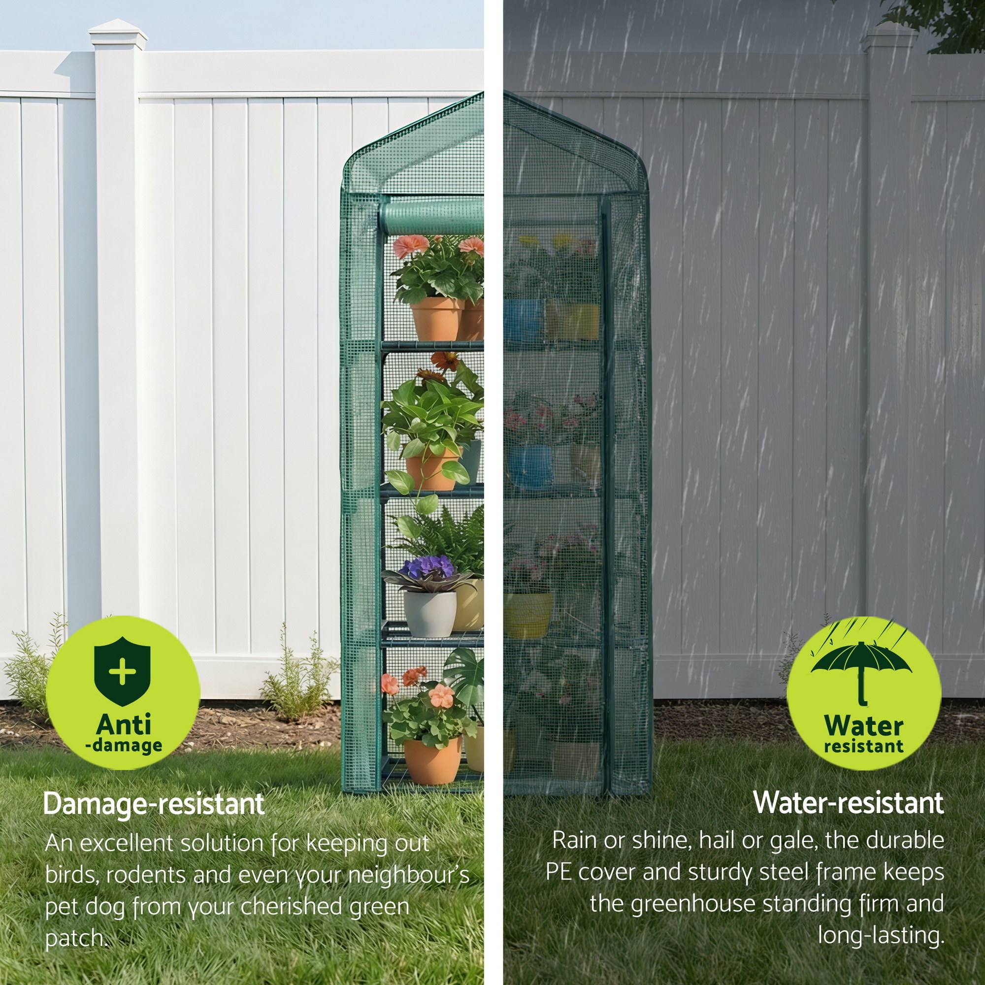 Green Fingers Greenhouse 4 Tiers Mini Green House Garden Bed 1.6x0.7x0.5M - Image 5