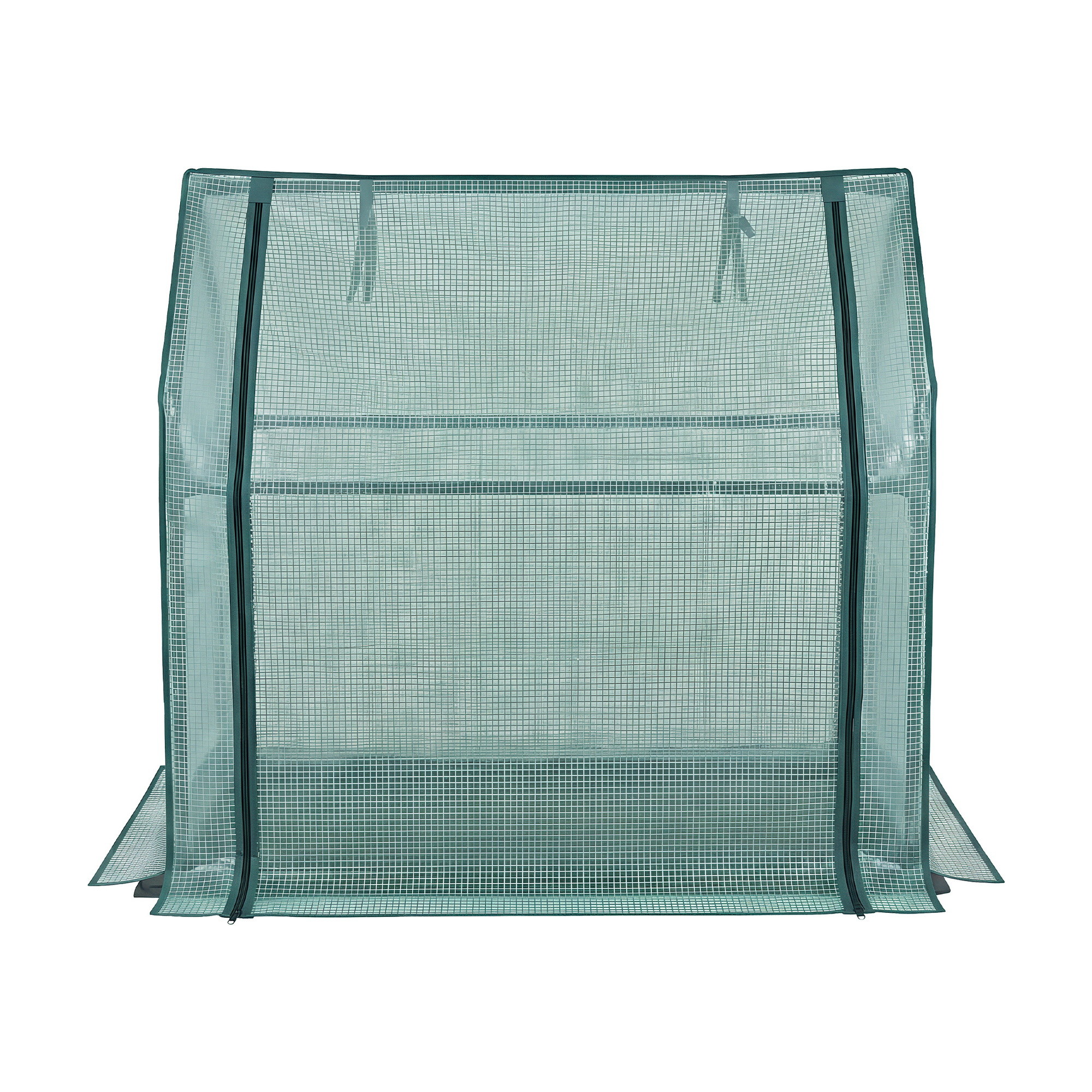 Green Fingers Mini Greenhouse 91x46x84cm Steel Frame PE Cover Outdoor Shelter - Image 3