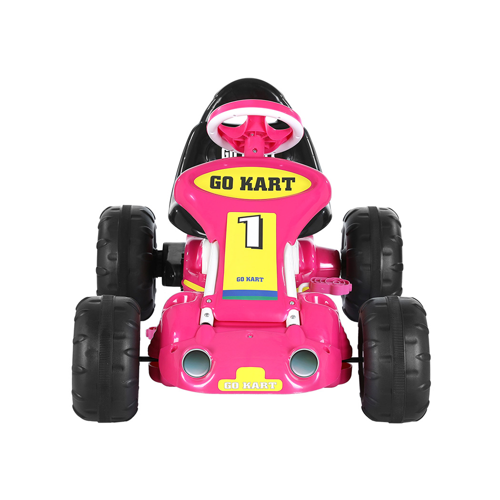 Rigo Kids Pedal Go Kart Ride On Toys Racing Car Plastic Tyre Pink - Image 3