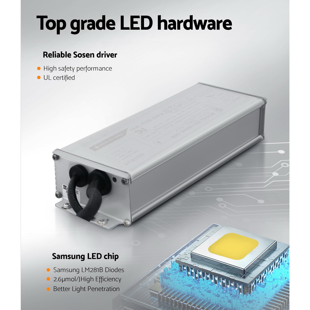 Green Fingers Max 1000W Grow Light LED Full Spectrum Indoor Plant All Stage Growth - Image 4
