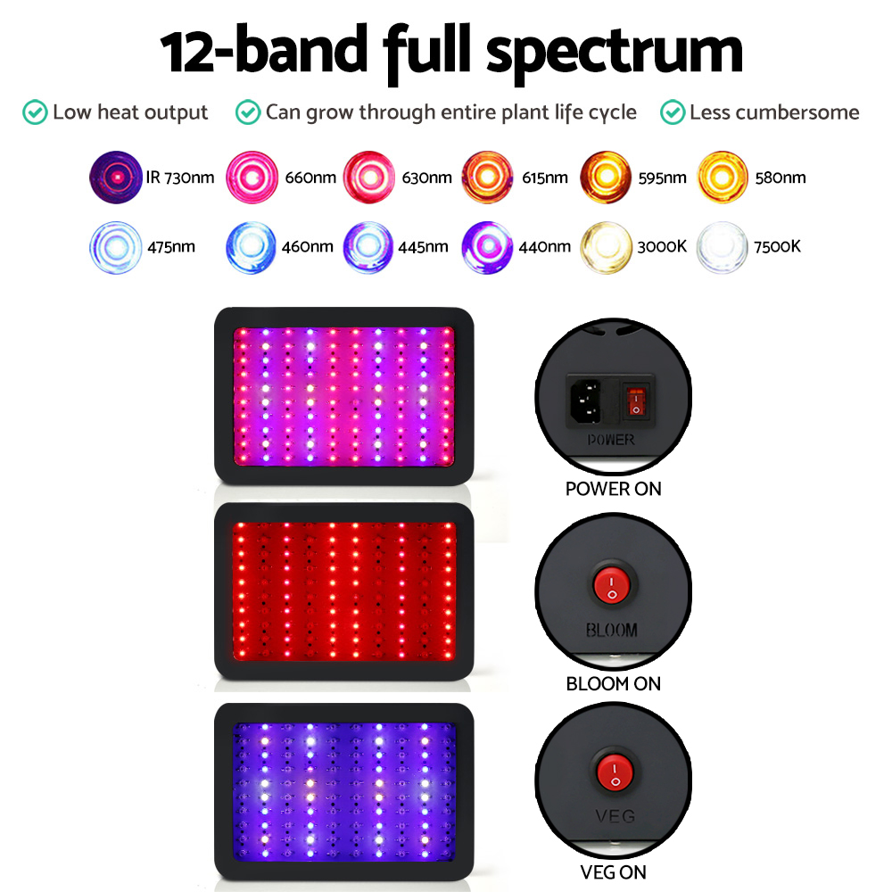 Green Fingers 1000W Grow Light LED Full Spectrum Indoor Plant All Stage Growth - Image 5