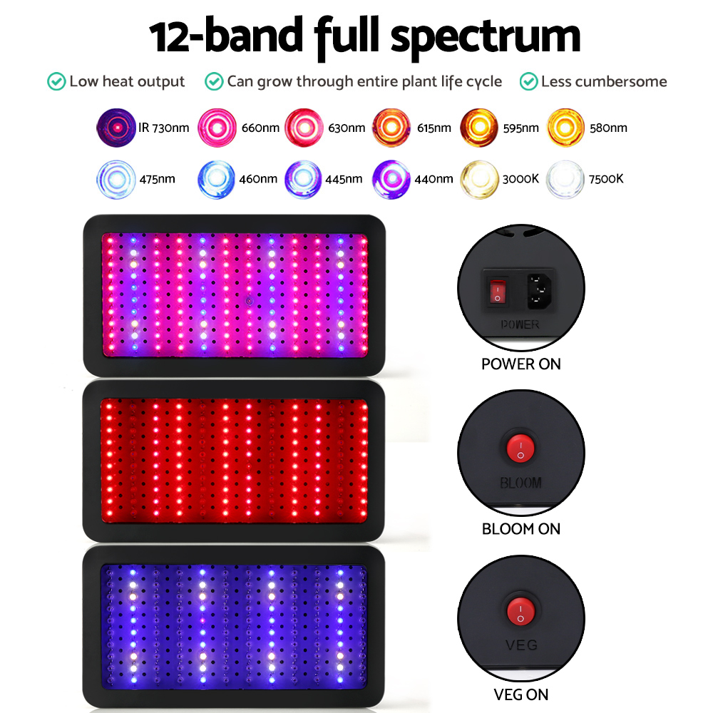 Green Fingers 1200W Grow Light LED Full Spectrum Indoor Plant All Stage Growth - Image 5