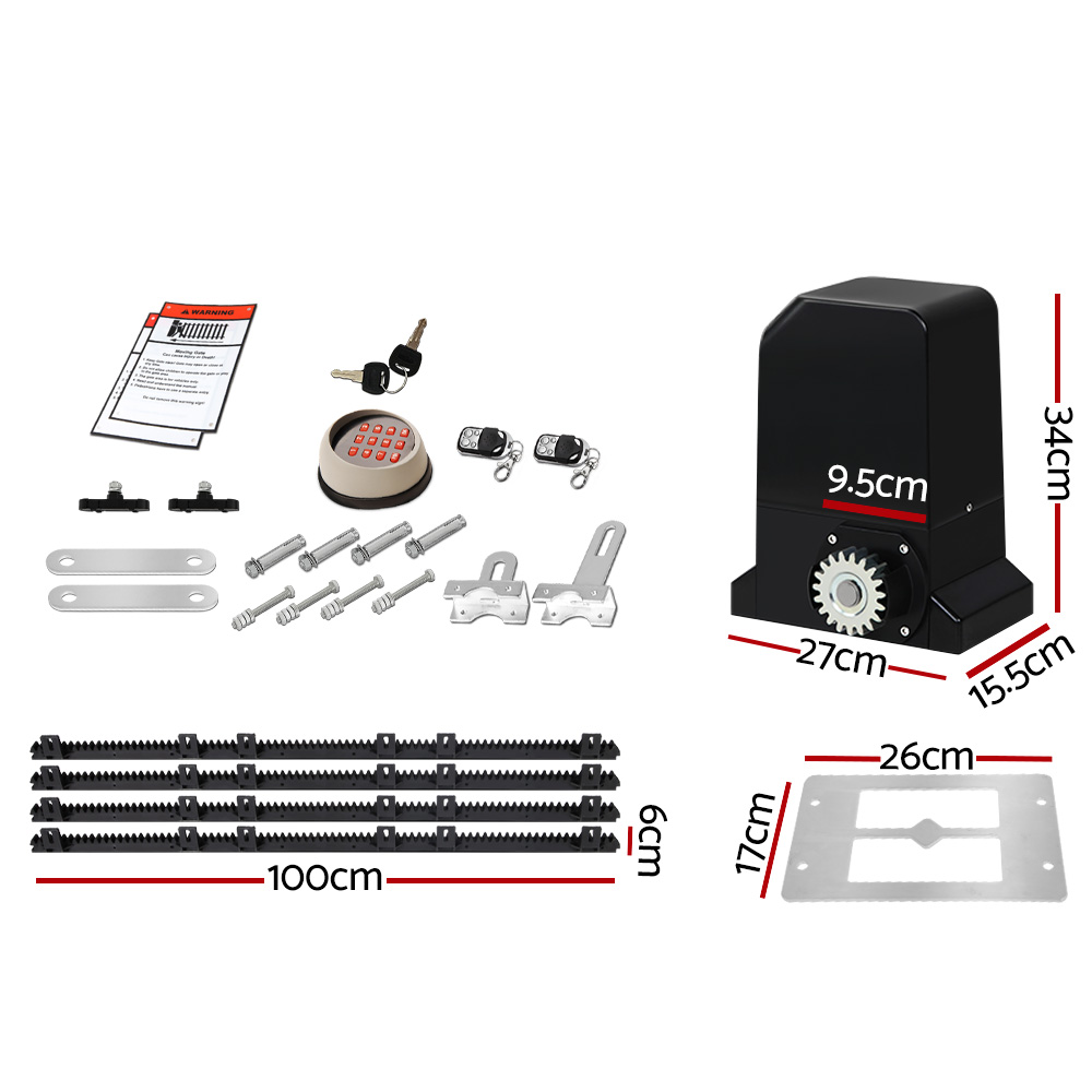 LockMaster Automatic Sliding Gate Opener Kit Keypad 4M 1000KG - Image 2