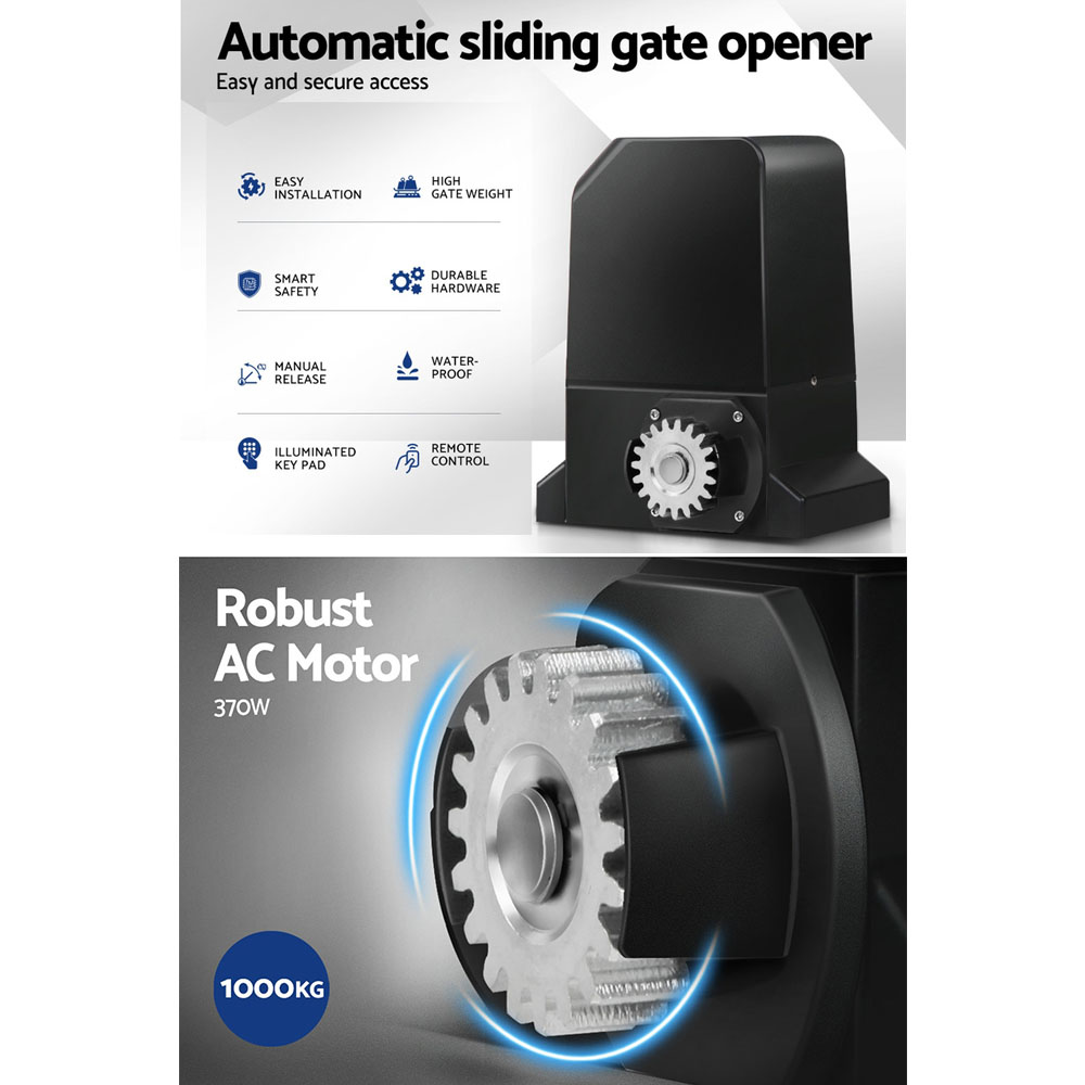 LockMaster Automatic Sliding Gate Opener Kit 6M 1000KG - Image 4
