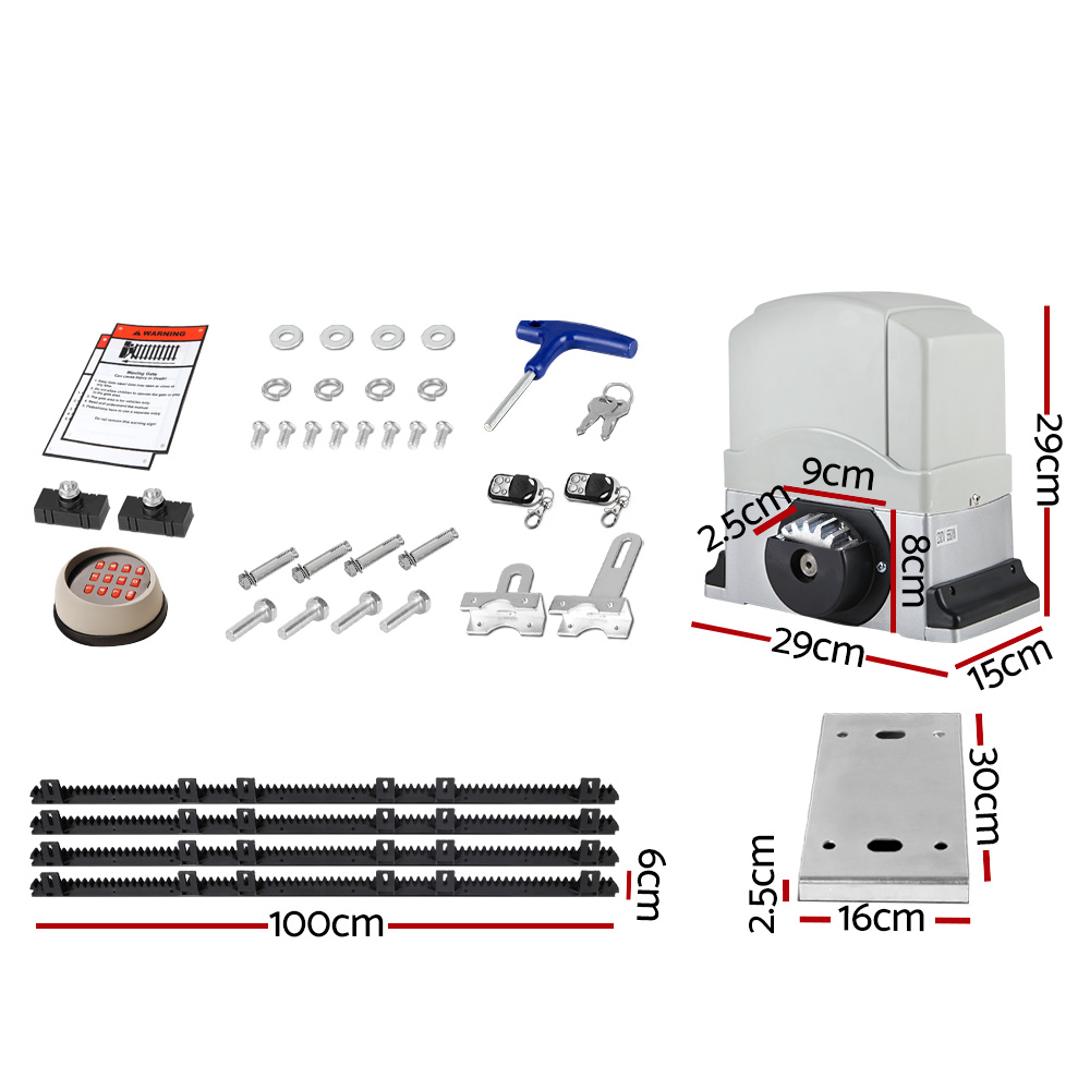 LockMaster Automatic Sliding Gate Opener Kit Keypad 4M 1200KG - Image 2